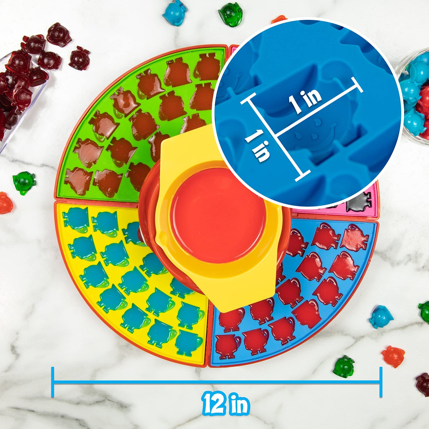 Kit de Fabricación de Caramelos de Gomita Nostalgia Rojo con Base Calentada y Olla de Fusión Incluida para Toda la Familia