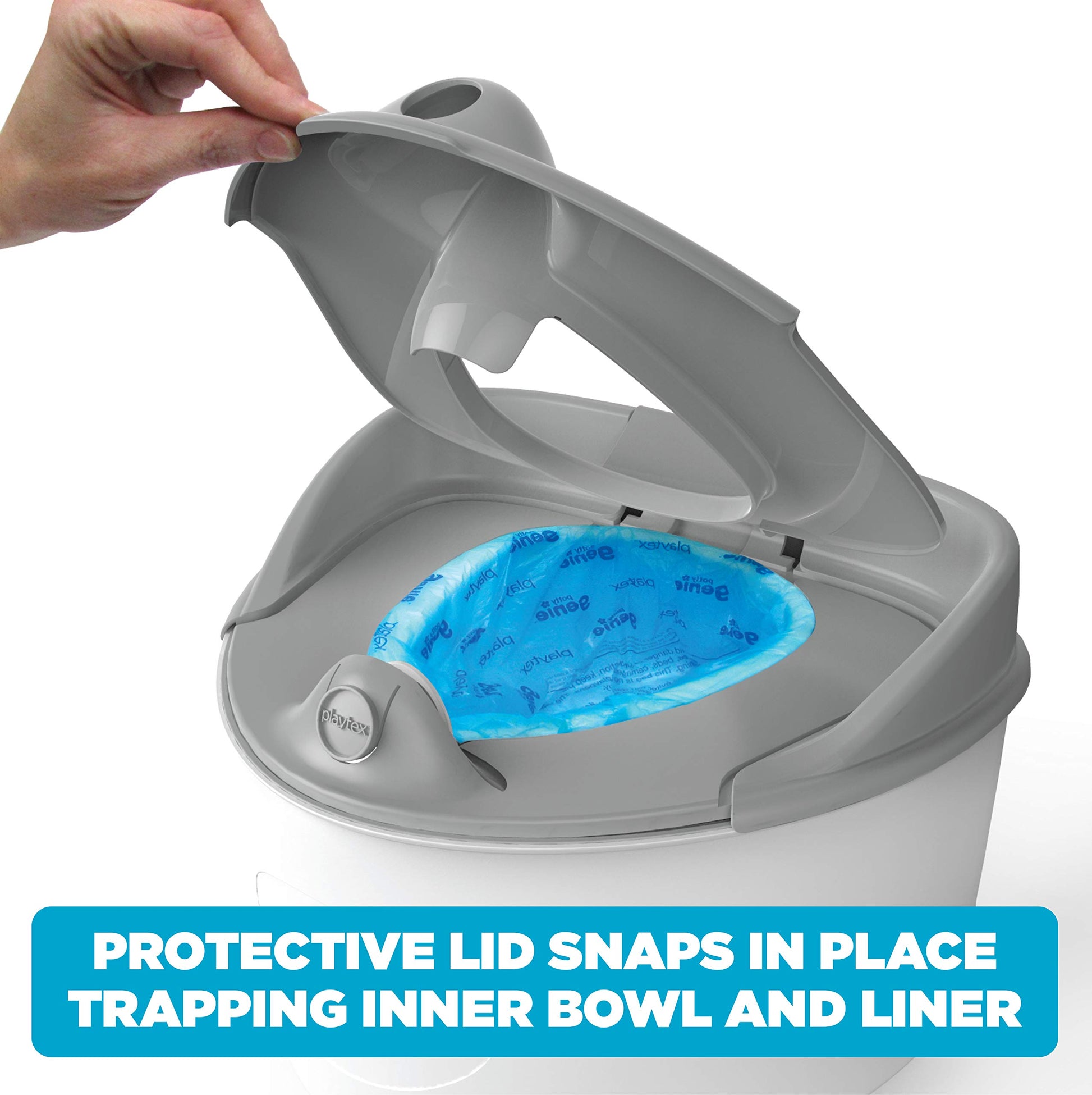 Playtex Baby Potty Genie - Entrenador de orinal 3 en 1 con sistema de forro