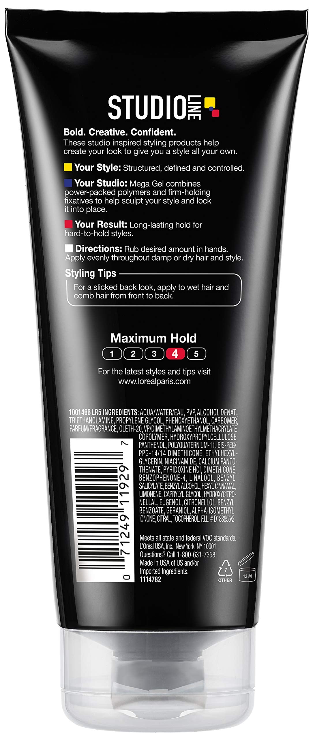 L'Oreal Paris Studio Line Mega Hair Gel, 6.8 Fluid Ounce