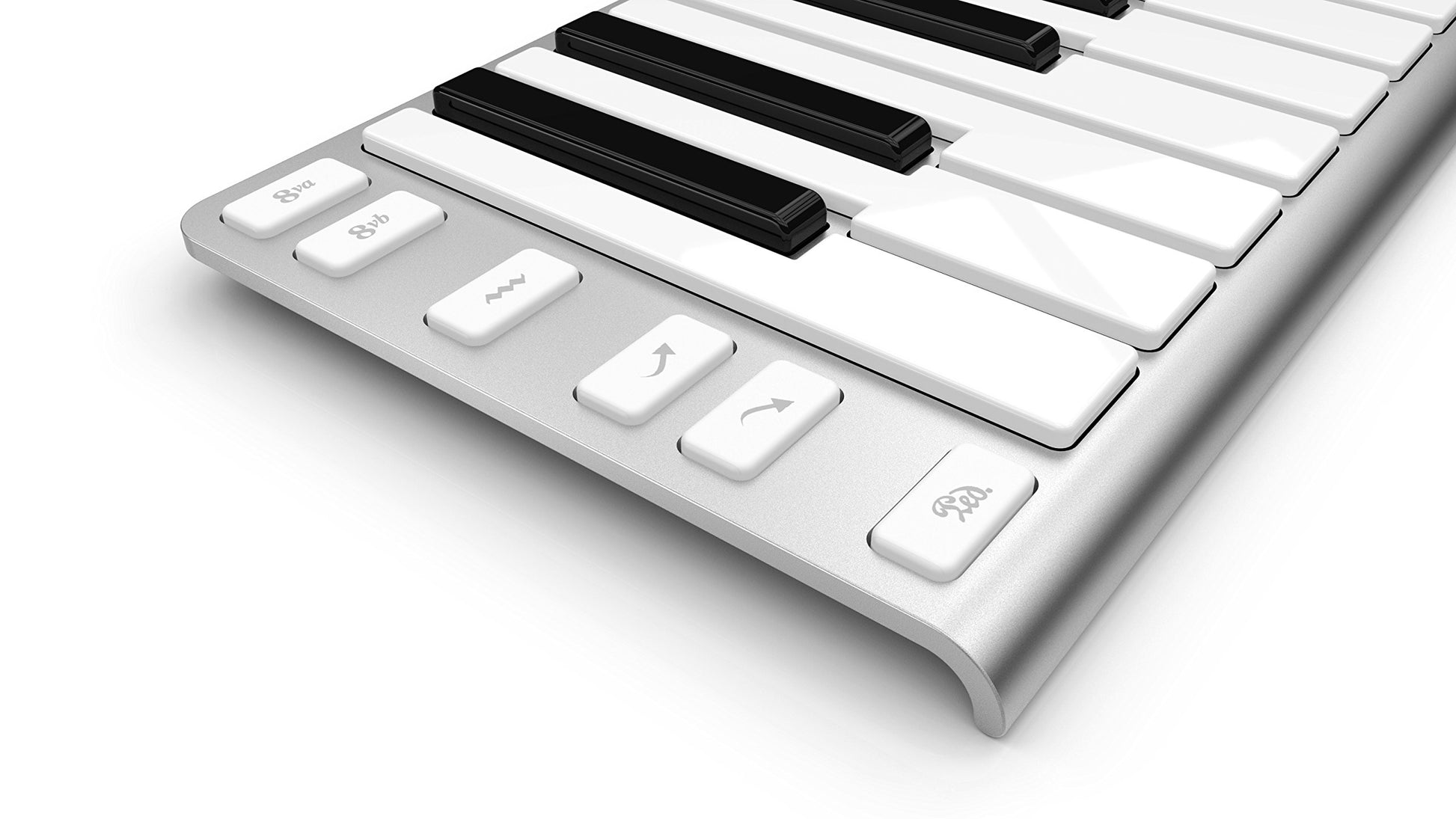 Xkey - driver de teclado MIDI USB 25 - Marco de aluminio ultrafino estilo Apple, 25 teclas sensibles a la velocidad de tamaño completo, postáctil polifónico, Plug & Play en iPad, iPhone, Mac y PC