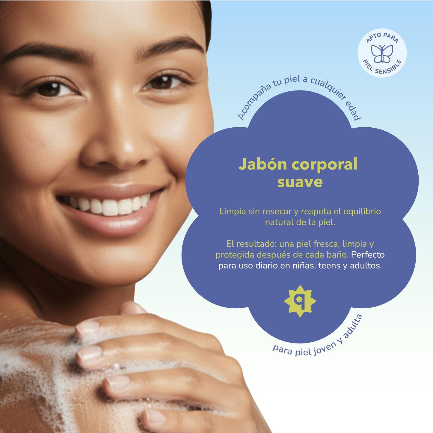 Quiin Smooth Probiotic Body Wash Probióticos Aloe y Avena 500 ml