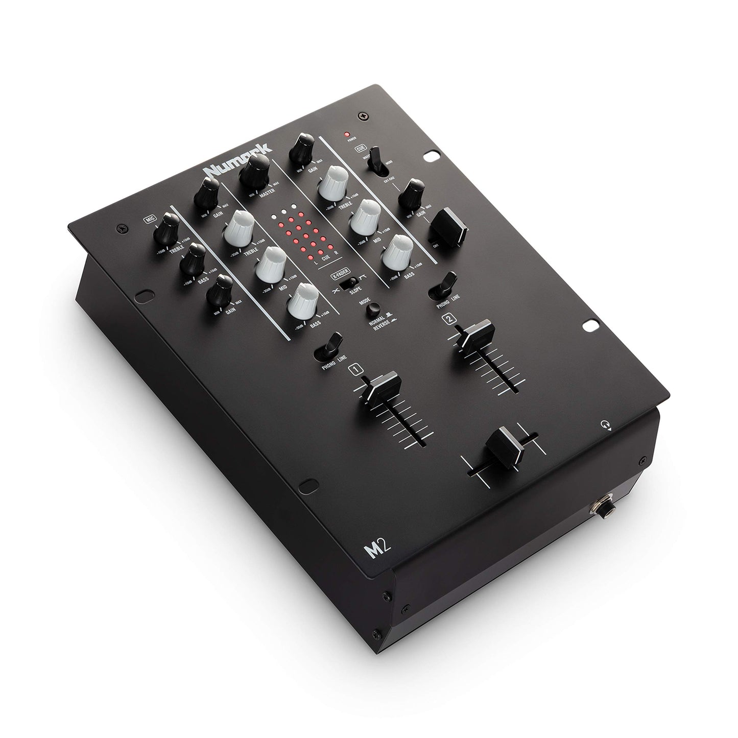 Mezclador de DJ Numark M2 Negro con Crossfader Reemplazable y EQ 3 Bandas