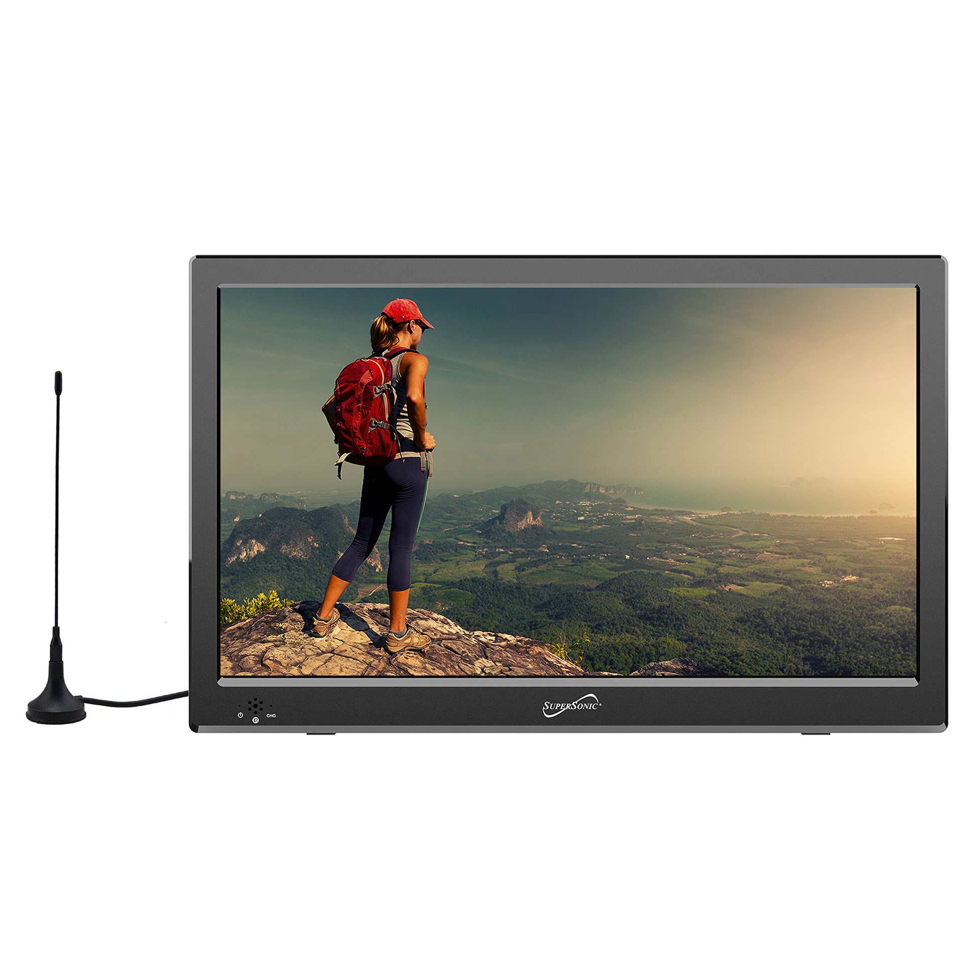 Televisor LED Portátil Supersonic 13" con USB/SD, HDMI, Radio FM y Batería Recargable