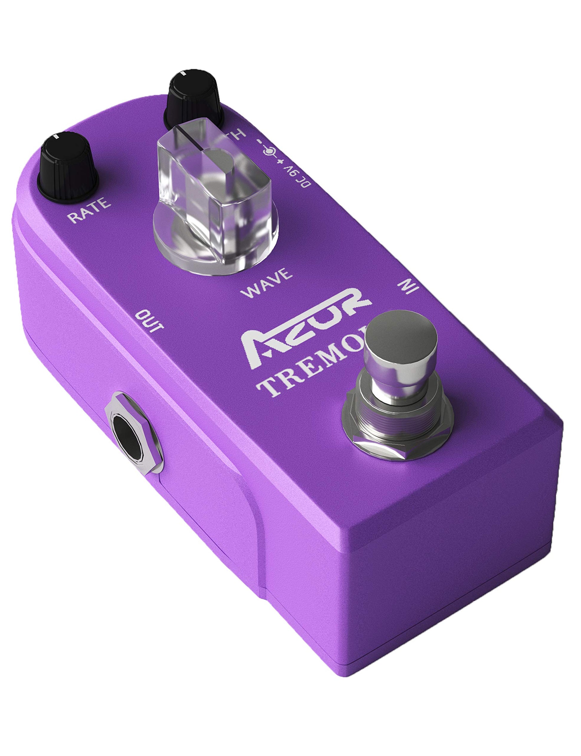 AZOR Tremolo Classic Mini Pedal de efecto guitarra con carcasa de aleación de aluminio True Bypass