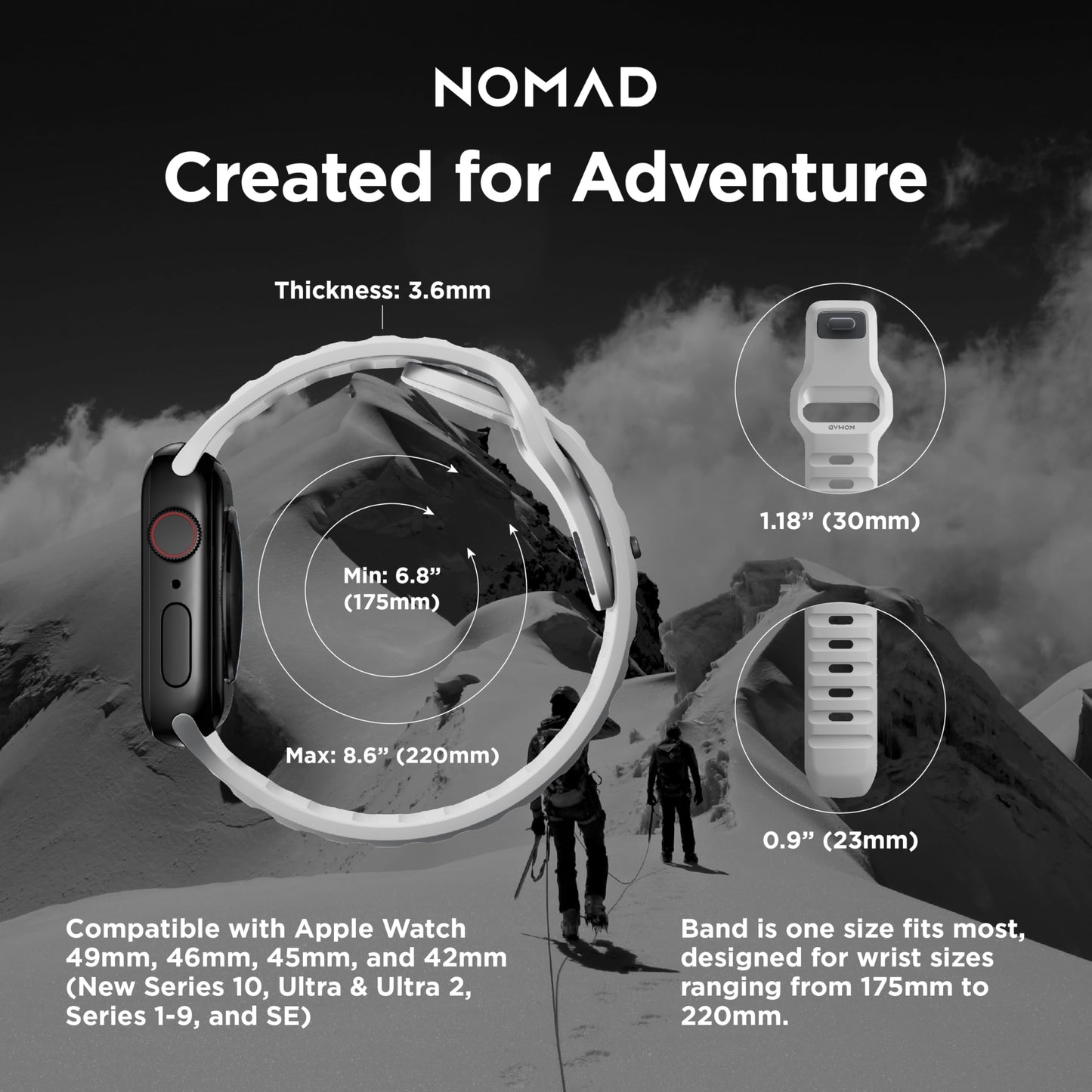 Correa Deportiva NOMAD Lunar Gray FKM V2 45/44mm/42mm M/L
