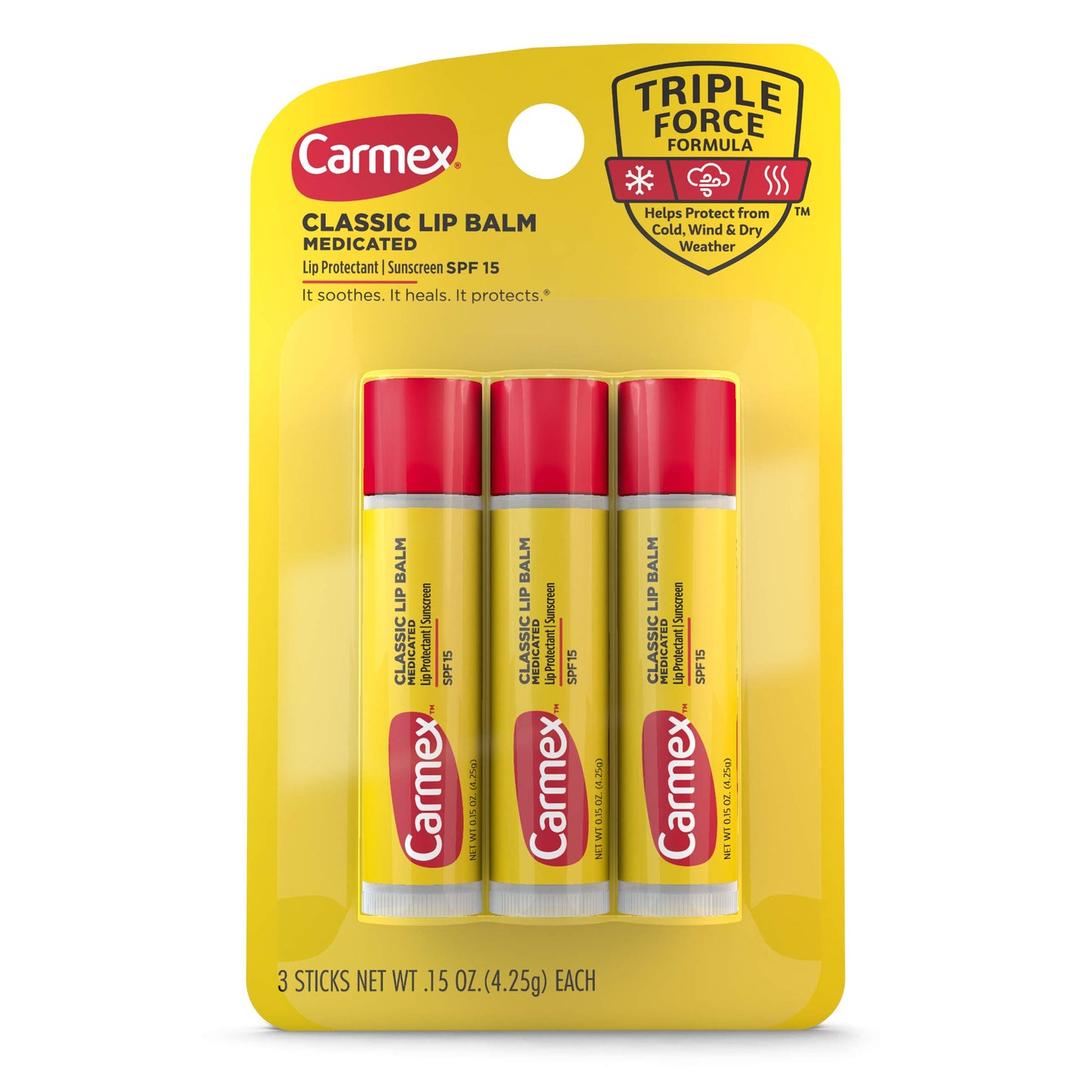 Carmex Lip Balm Moisturizing Original,0.15 oz (3 Count)
