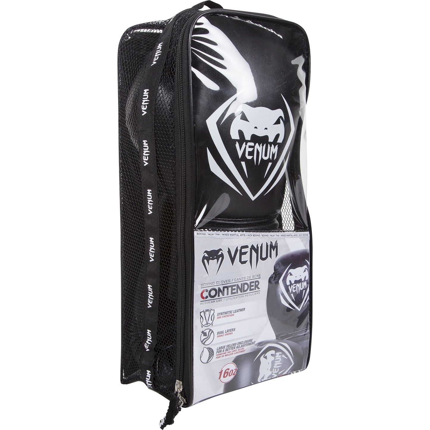 Guantes de Boxeo Venum Negros 12 Onzas Contender