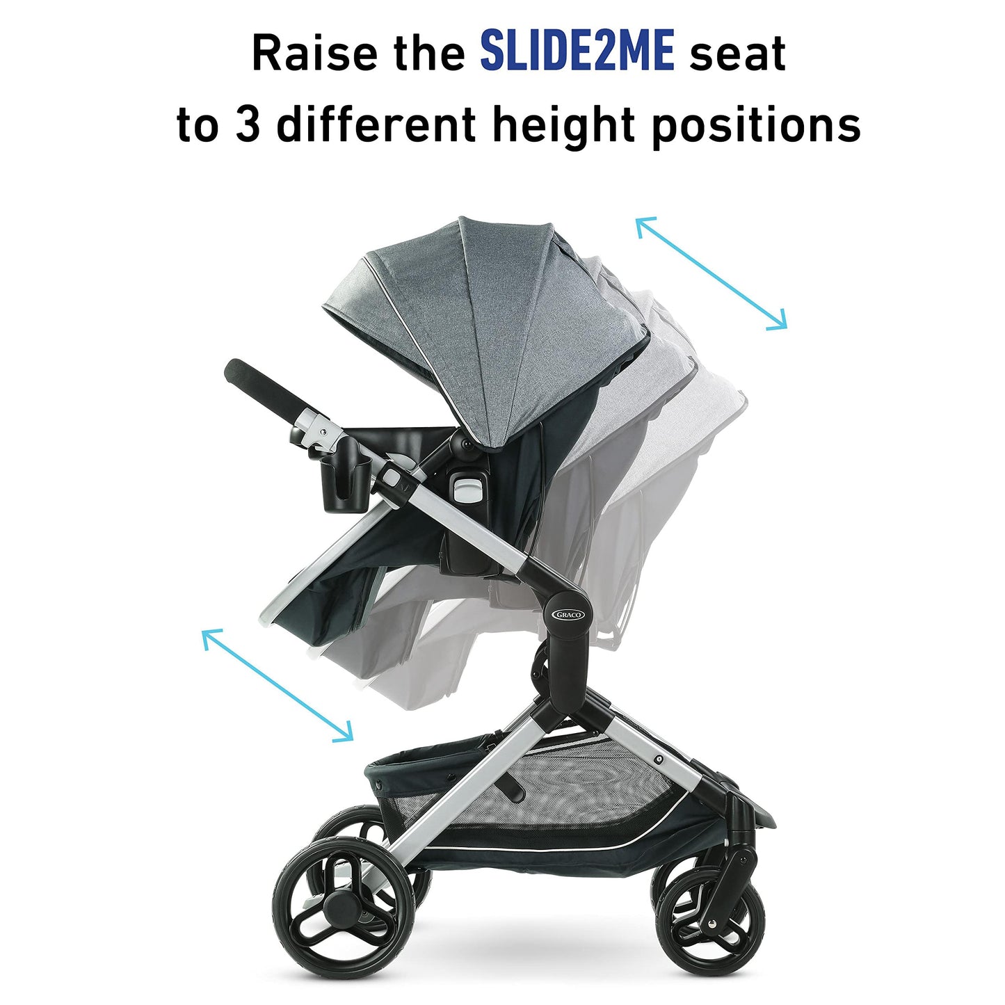 Graco Carreola Modes Nest Con Asiento Reversible Ajustable En Altura, Nico, Paquete De 1 Count