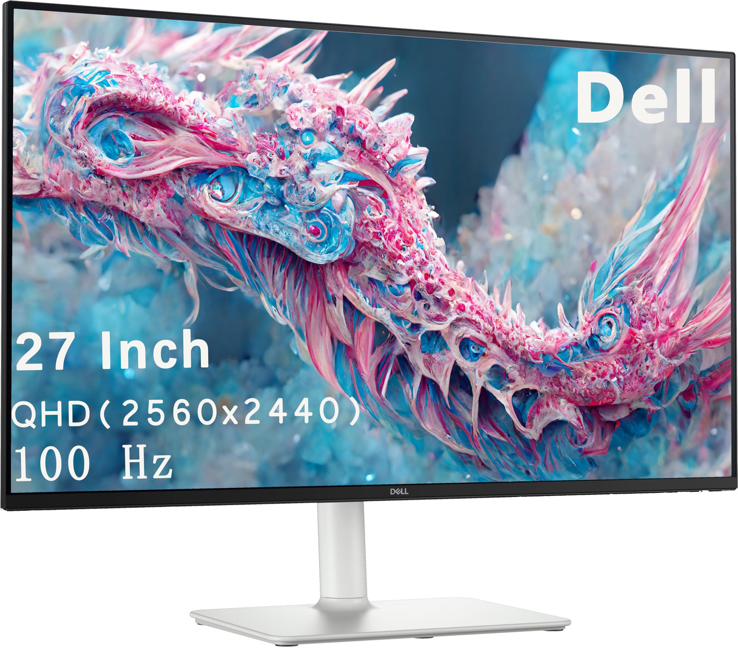 Dell Monitor QHD de 27 pulgadas, frecuencia de actualización de 100 Hz, relación de contraste de 1500:1, TÜV Rheinland Eye Comfort 4 estrellas, VESA, altavoz integrado de 2 x 5 W, pivote/giratorio