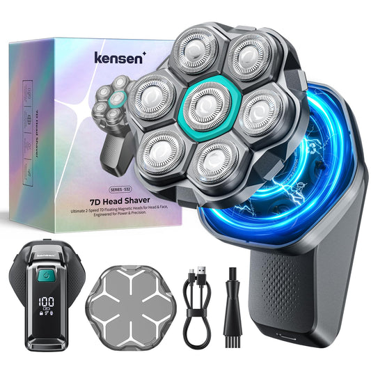 Afeitadora de Cabeza kensen Negro 7D con Pantalla LED para Hombre