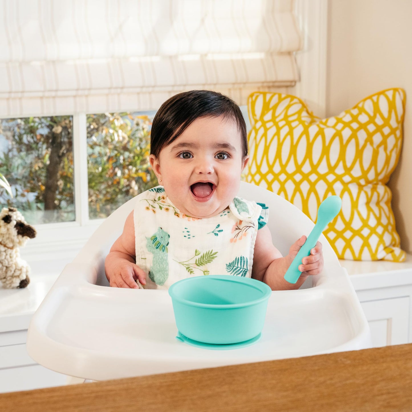 Juego de Alimentación Munchkin Menta Silicone para Bebés y Niños Pequeños