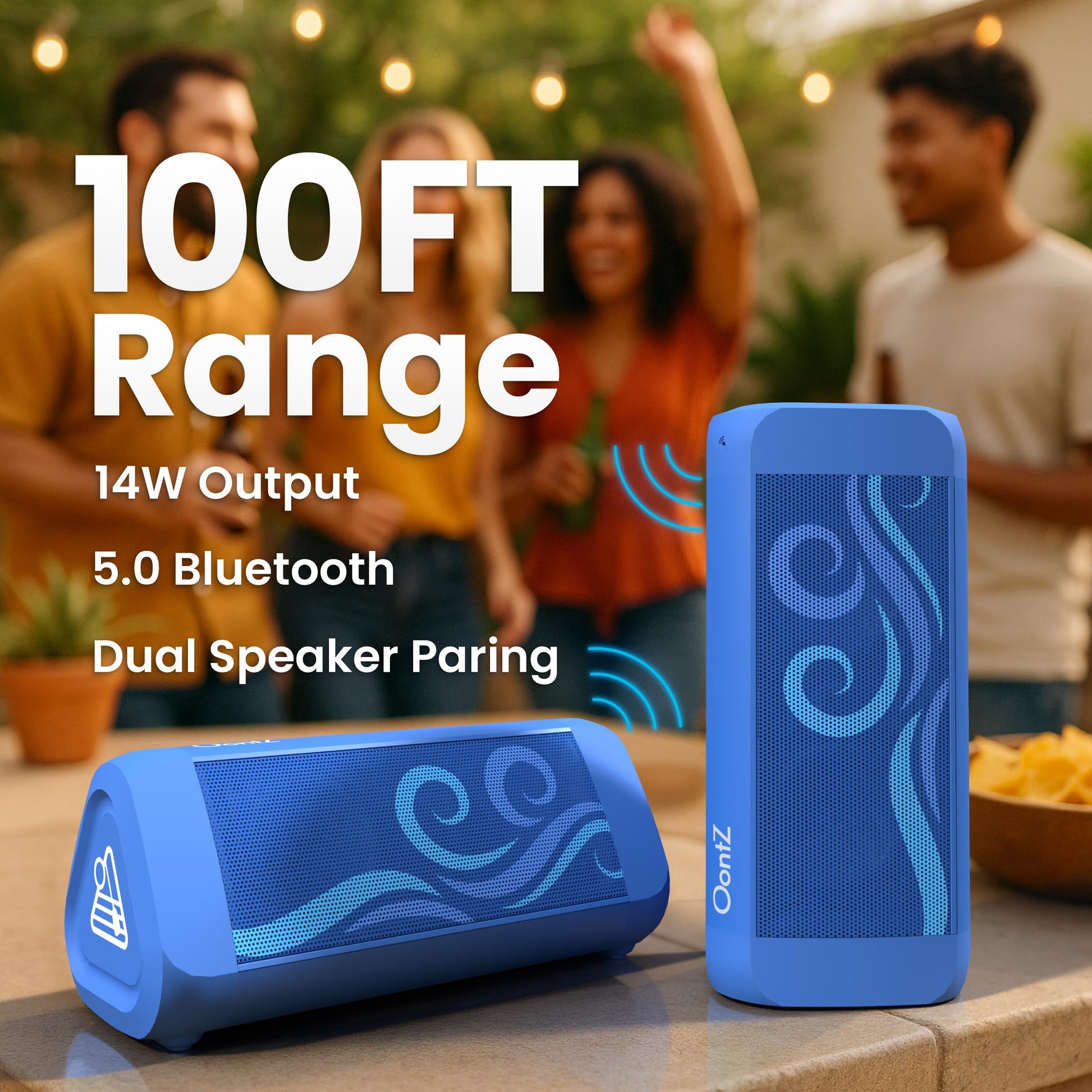 Cambridge Soundworks OontZ Angle 3 Ultra Sup Special Edition Waterproof Paddleboard Bluetooth Speaker, 14 Watts, Hi-Quality Sound & Bass, 100 Ft Wireless Range Bluetooth Speakers by