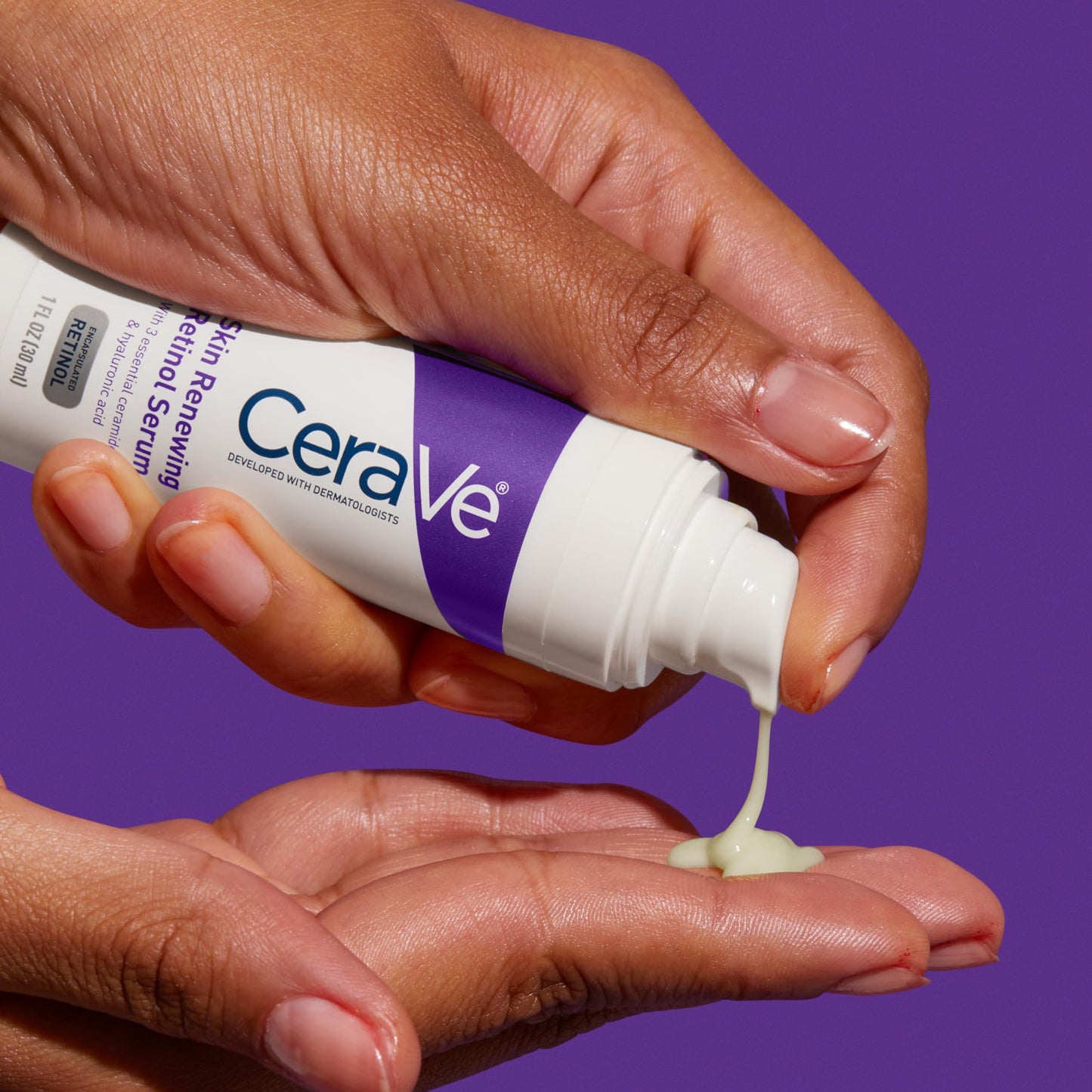 CeraVe - Sérum antienvejecimiento de retinol para rostro | 1 onza | Serum en crema para suavizar las líneas finas | Sin fragancia