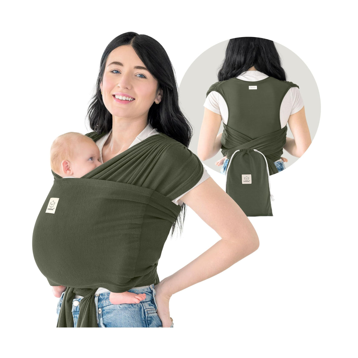 KeaBabies Fular para Bebé con Anillo y Correa Ring Sling, Portabebés D-Lite