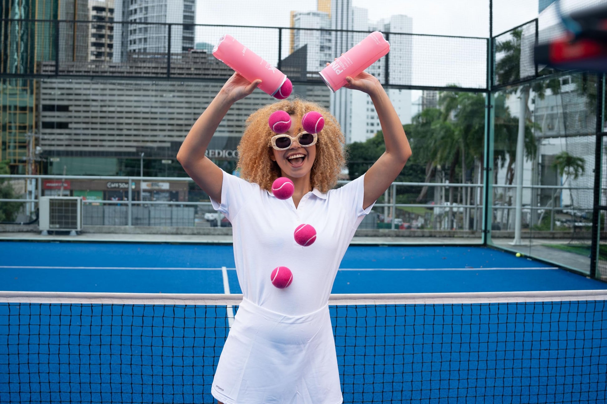 LAPAT Pelotas de Padel Color Rosa. Lata Individual con 3 Unidades.