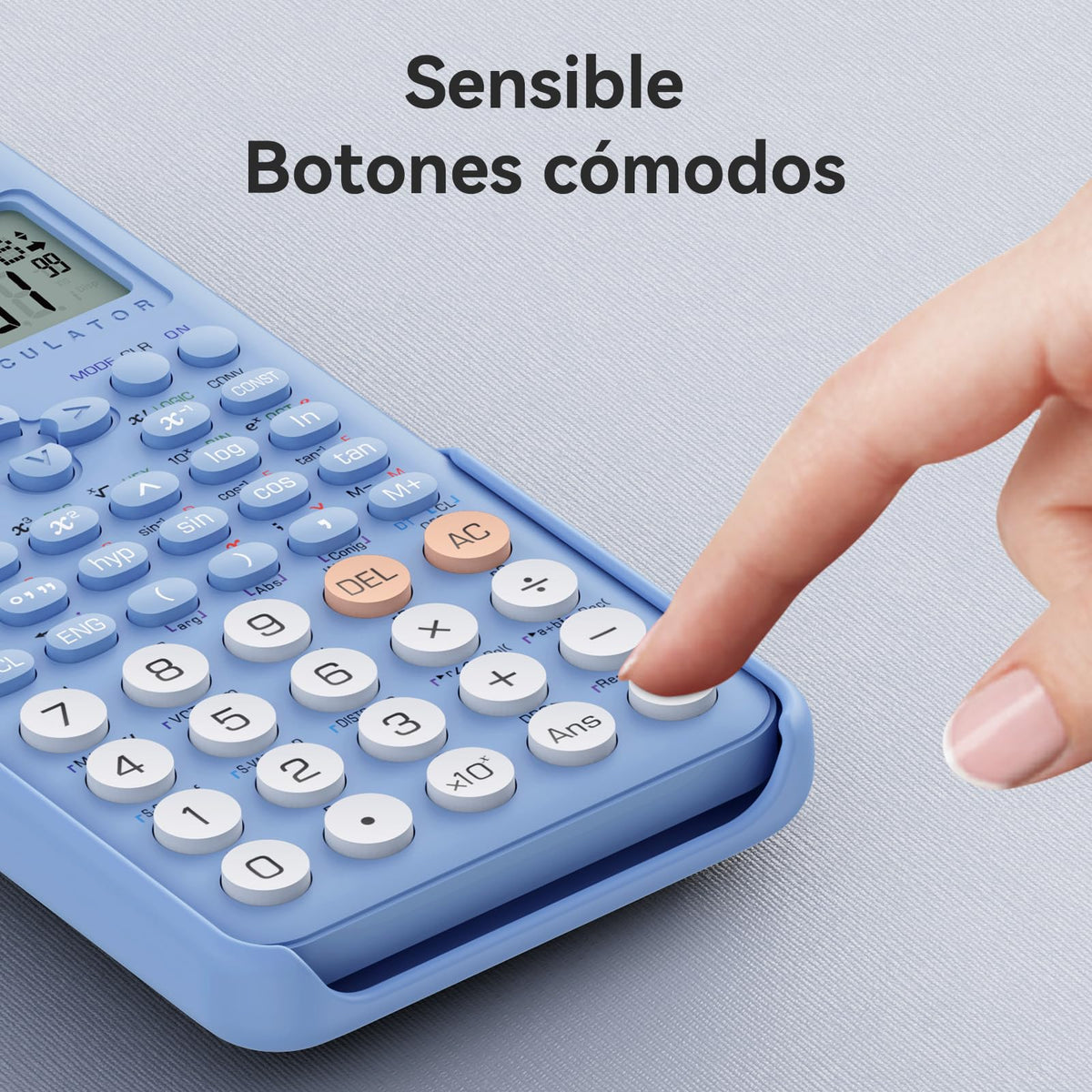 Calculadora Científica ROATEE Azul con 401 Funciones y Pantalla de Dos Líneas