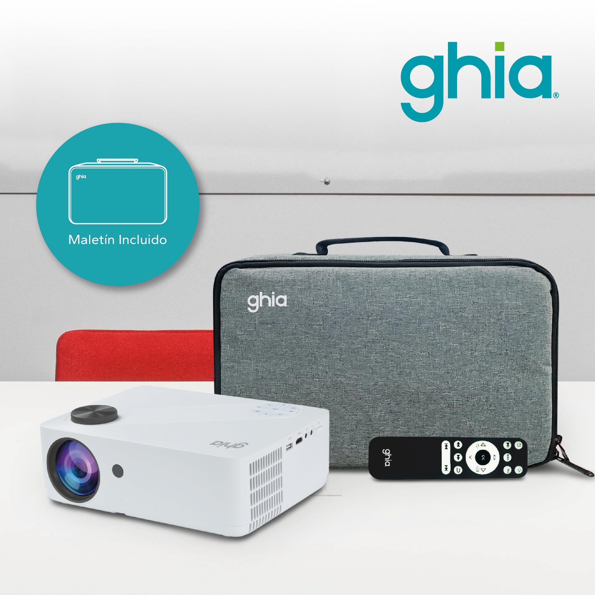 Proyector GHIA Blanco 4K WiFi Conectividad Full HD 350 ANSI