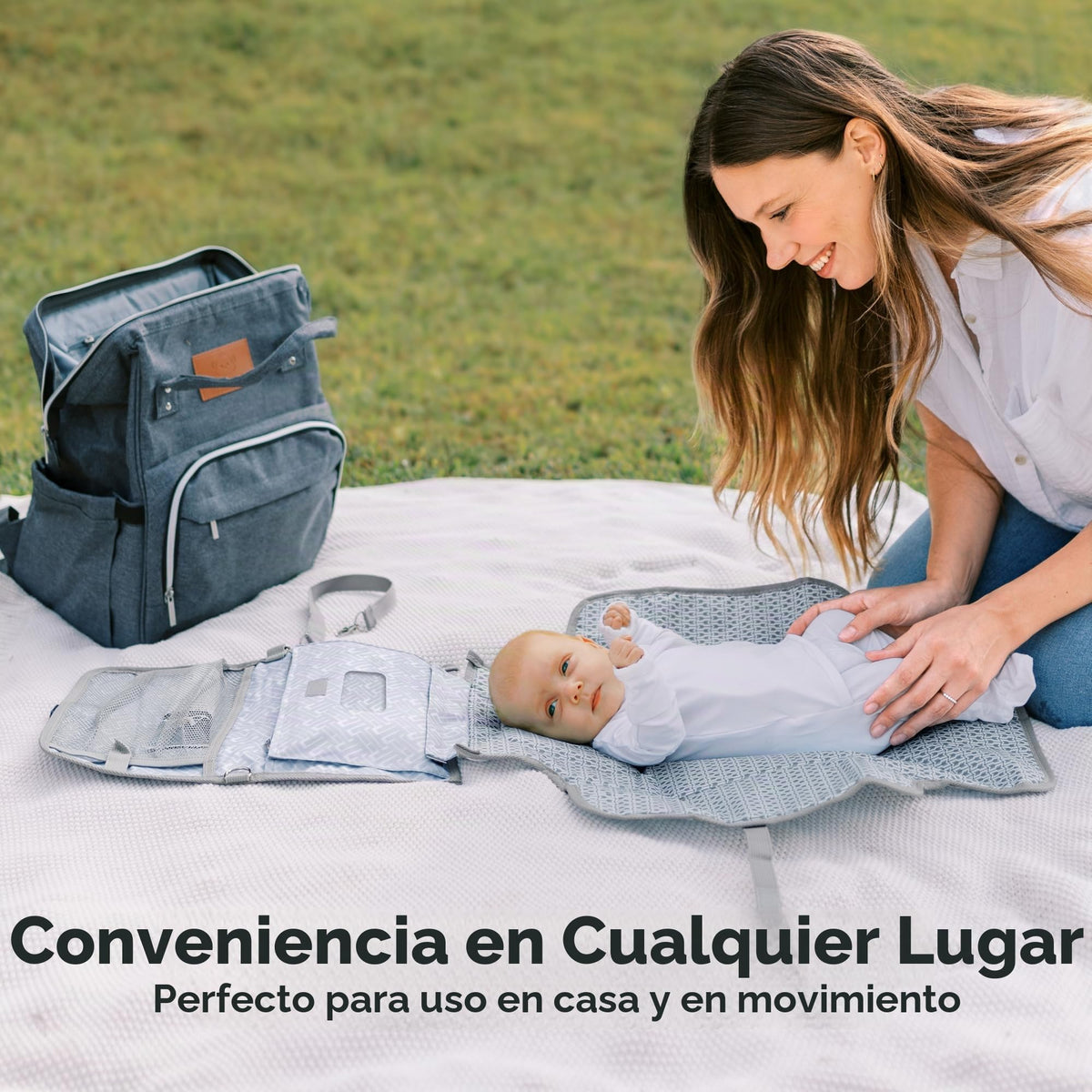 KeaBabies - Cambiador portátil para pañales – Cambiador grande impermeable para bebé, embrague de pañales de viaje compacto, bolsillos funcionales para artículos esenciales para recién nacidos,