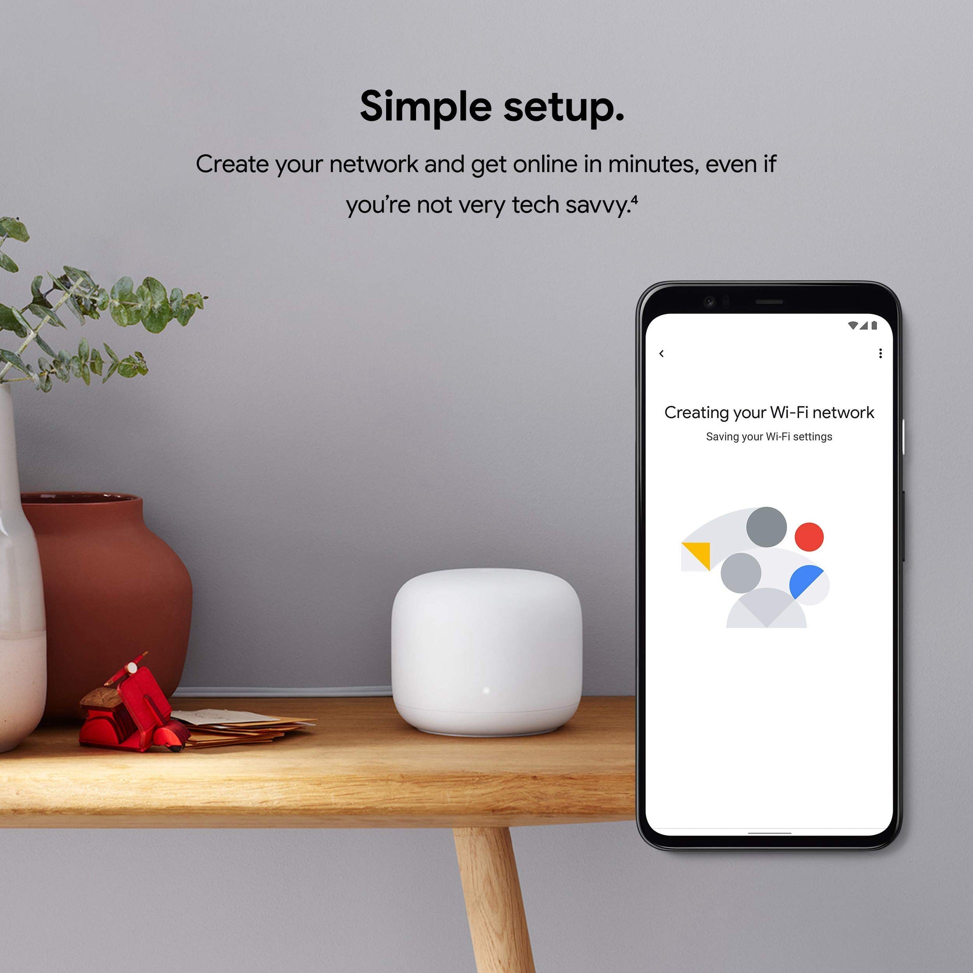 Google Nest Router WiFi , Enrutador Wi-Fi de malla 4x4 AC2200 con cobertura de 2200 pies cuadrados (Reacondicionado)