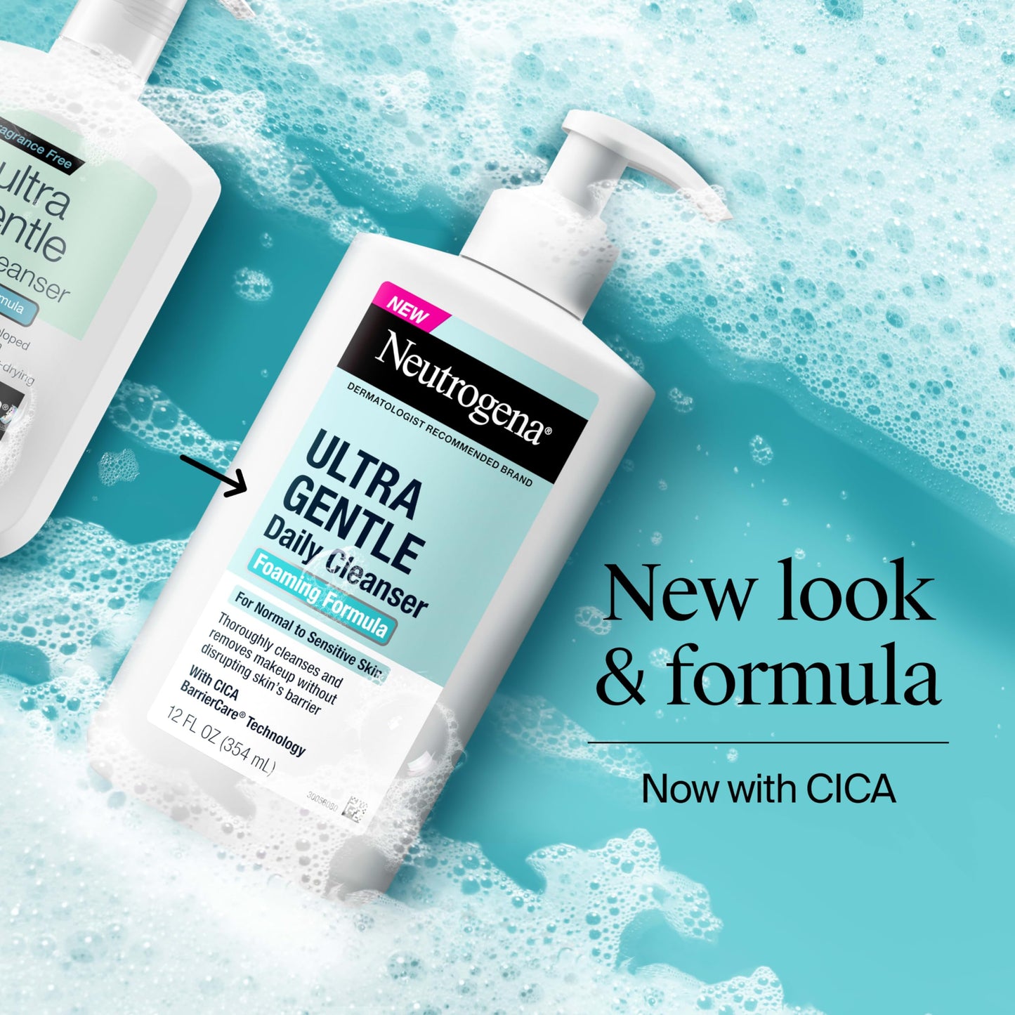Neutrogena Ultra Gentle Daily Facial Cleanser, Foaming Formula, 12 Fl Oz
