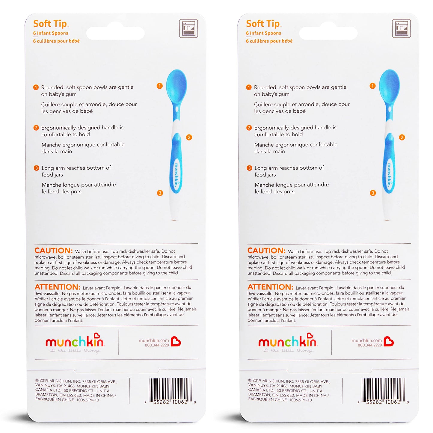 Cucharas Munchkin Variadas de Punta Suave para Bebés