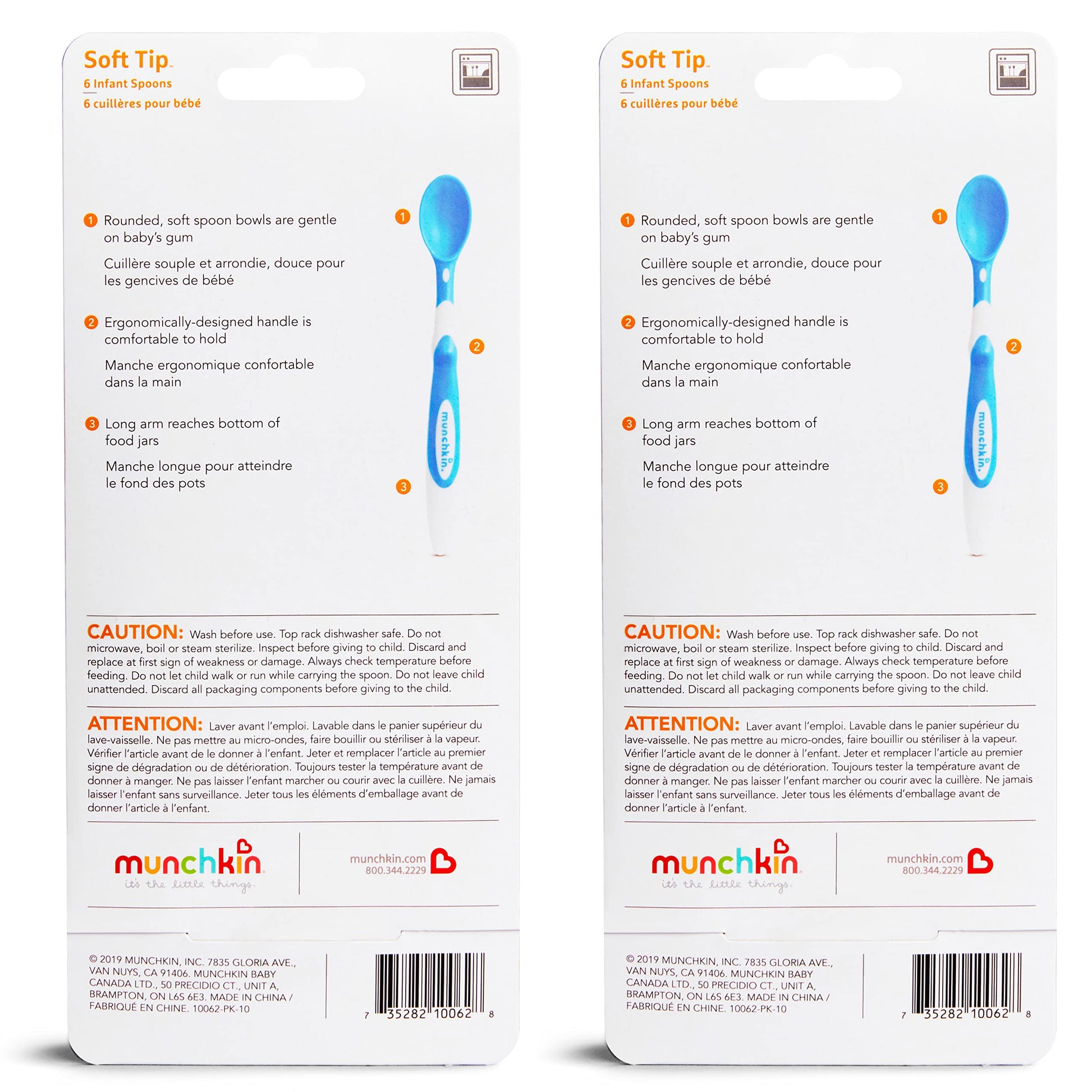 Cucharas Munchkin Variadas de Punta Suave para Bebés