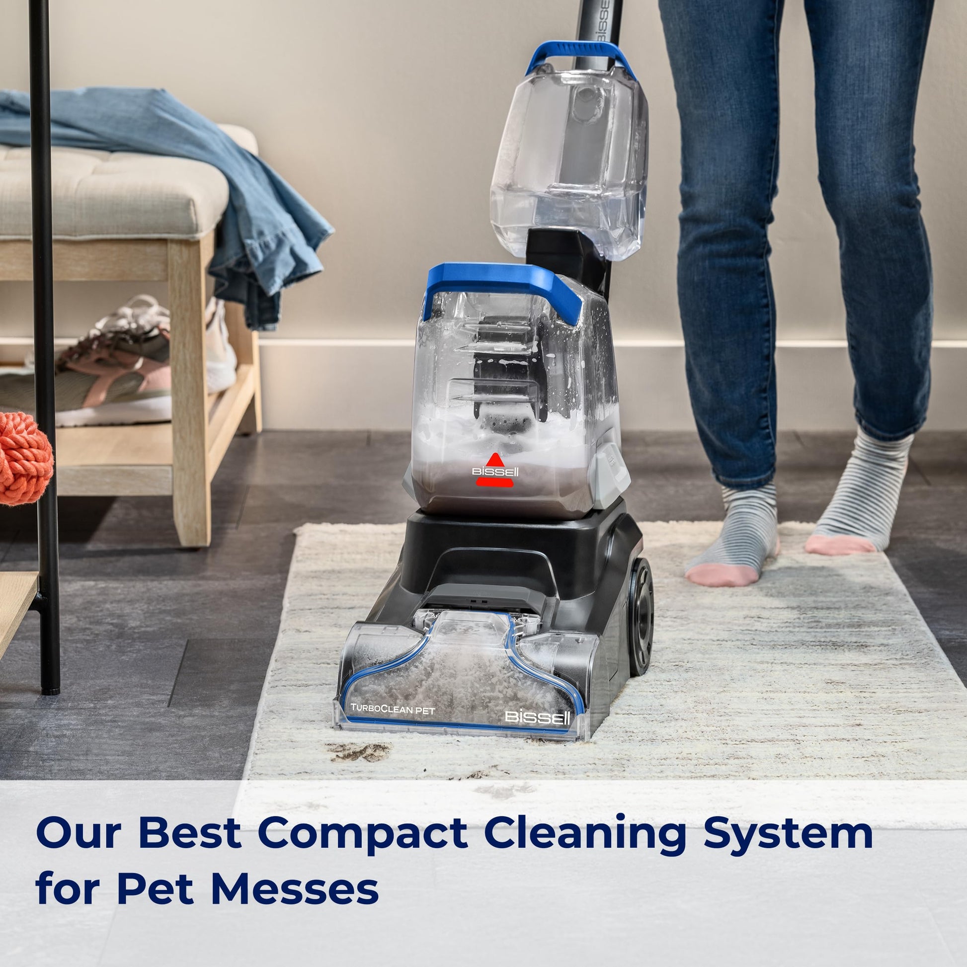 BISSELL TurboClean PET, limpiador vertical de alfombras y tapicería, 3948