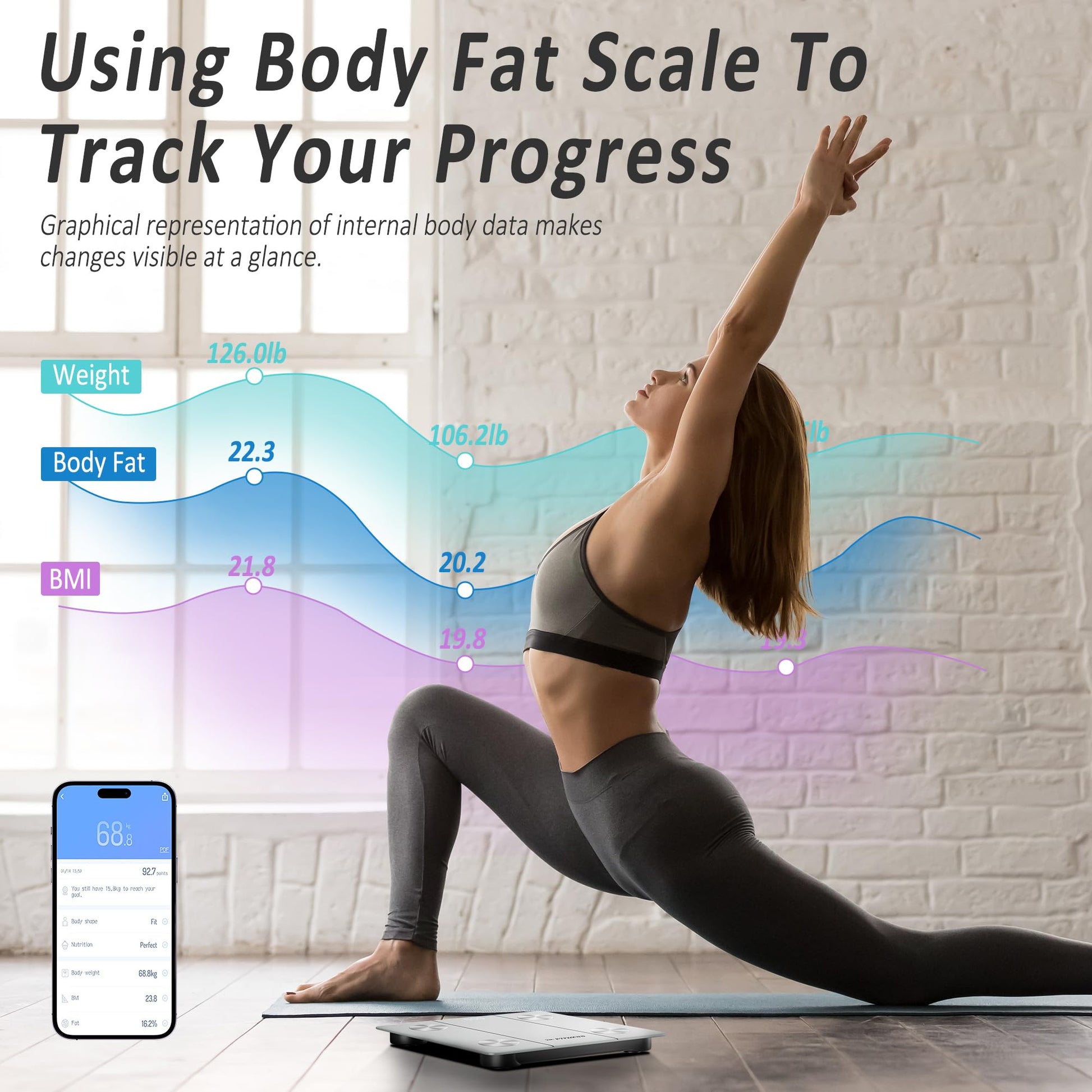 BalanceFrom Báscula digital de baño con tecnología Step-On y pantalla retroiluminada, 181.44 kg, Plus, Plateado