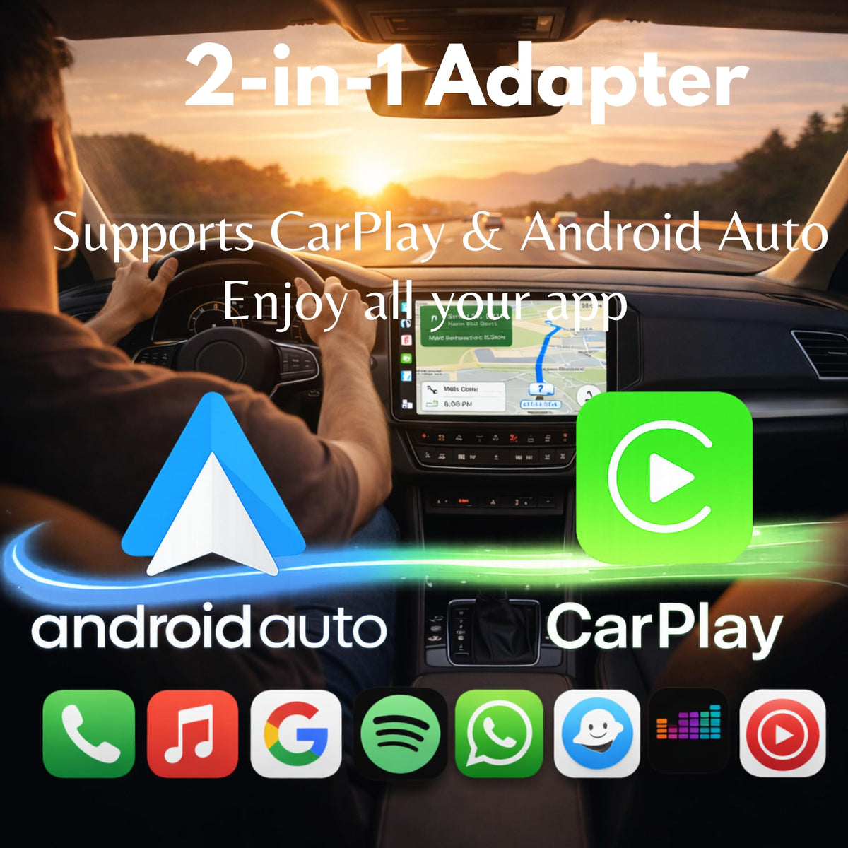Adaptador Automático USB-C VeoPulse C-Pro Wireless CarPlay y Android