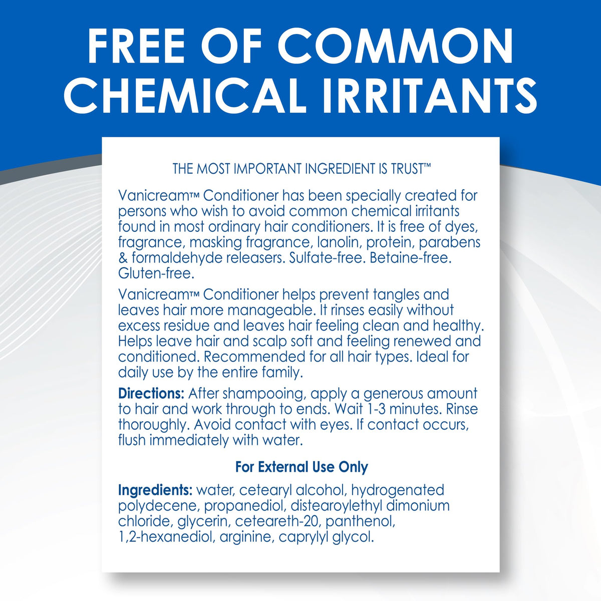 Pharmaceutical Specialties Free & Clear Hair Conditioner for Sensitive Skin, 12 Ounce