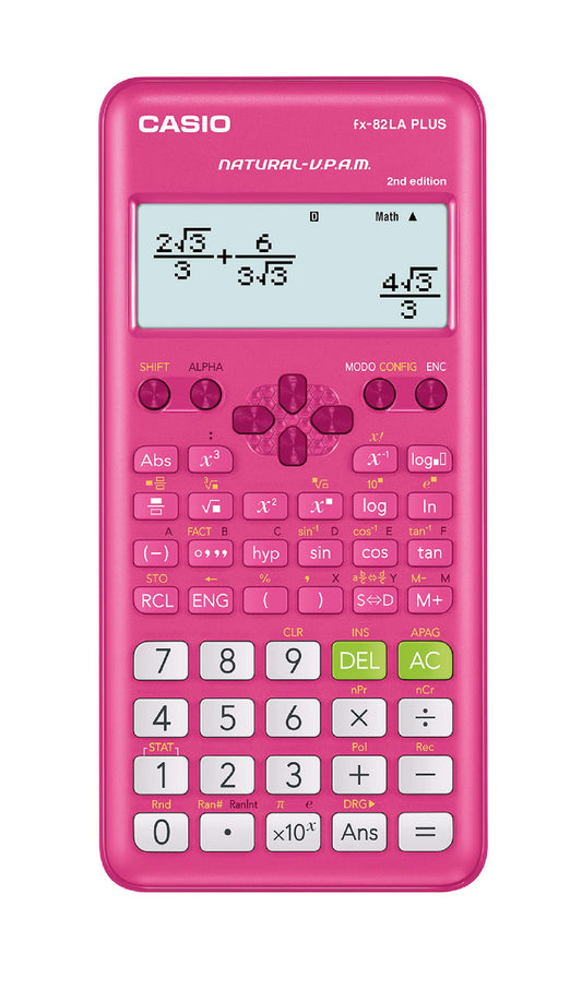 Casio Calculadora Científica Fx-82laplus 2da Edición Color Rosa