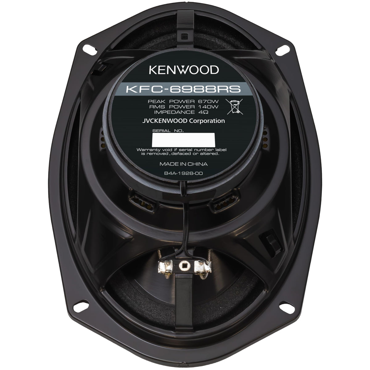 Altavoces de Coche Kenwood 6 x 9 Pulgadas 4 Vías 670 W Cono de Woofer de Polipropileno
