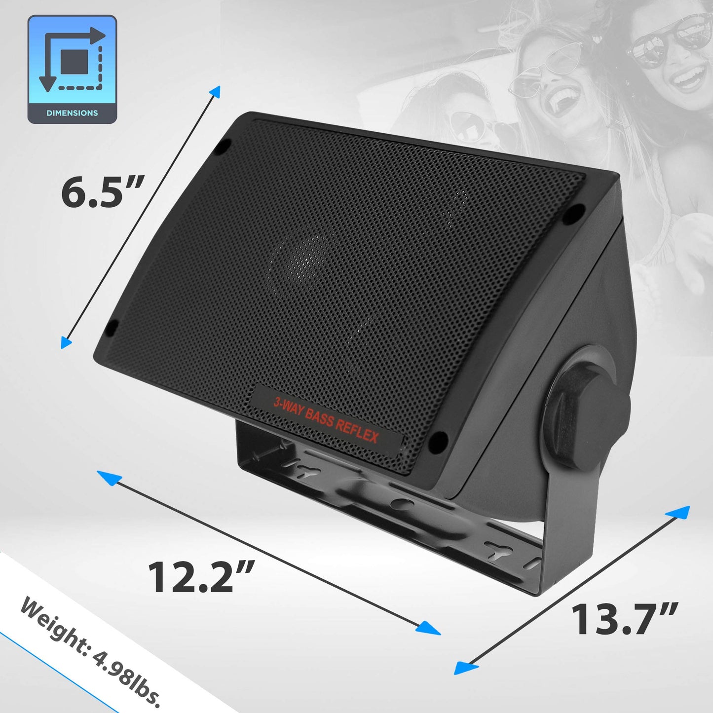 Sistema de Bocinas Mini Box 3Way Pyramid 200 Watts 2060