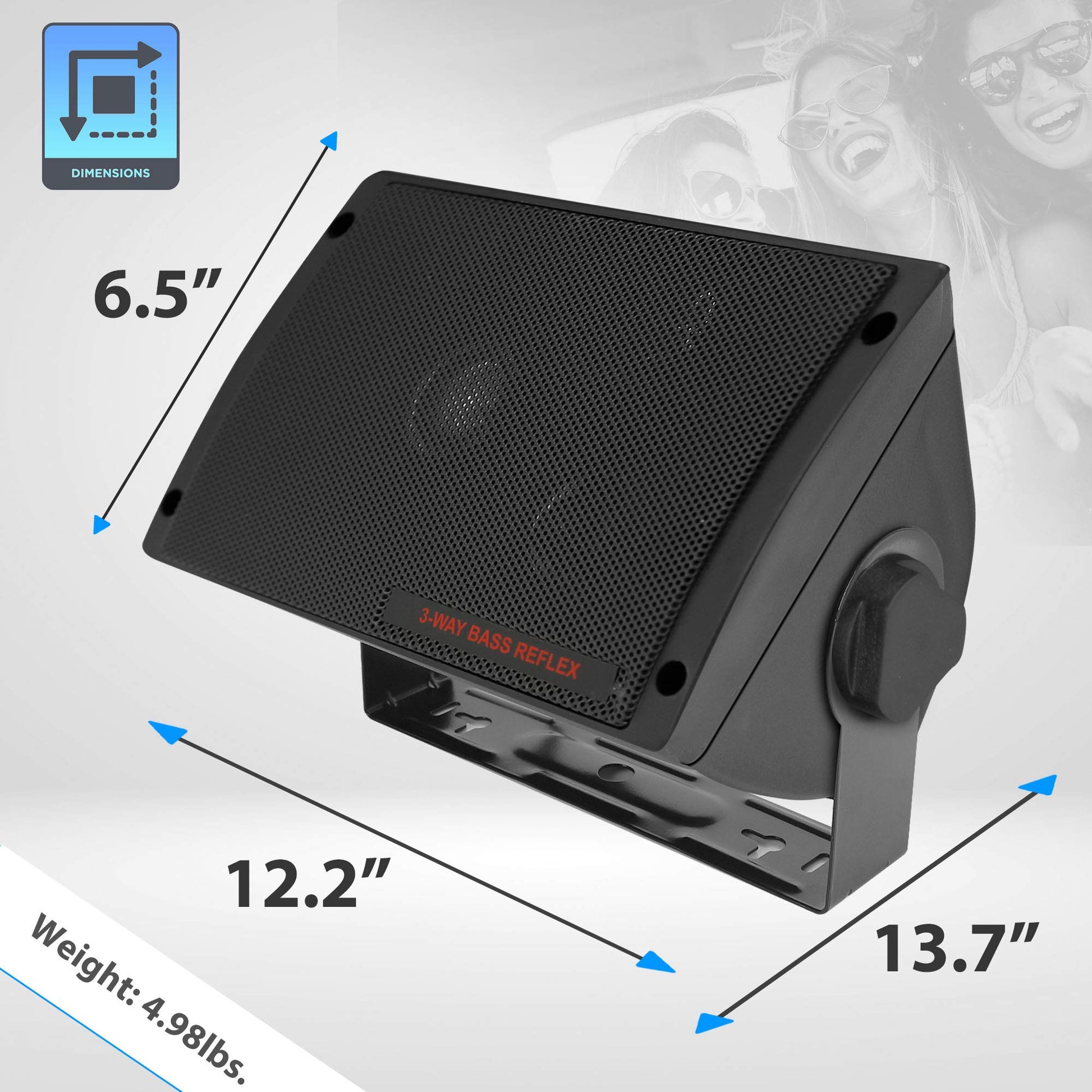 Sistema de Bocinas Mini Box 3Way Pyramid 200 Watts 2060