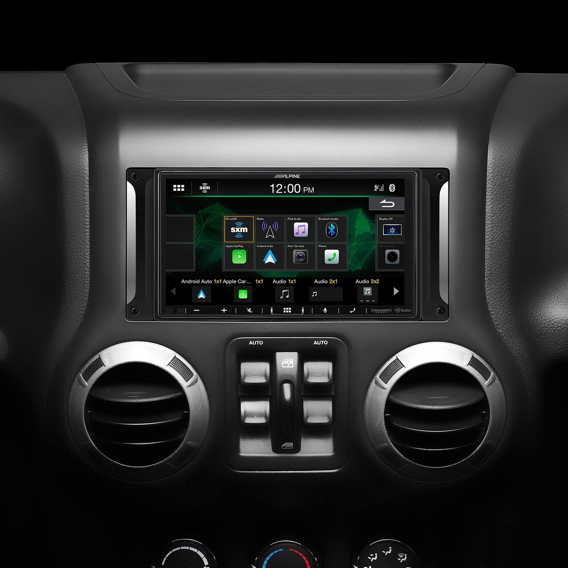 Alpine i407-WRA-JK - Sistema de salpicadero de 7 pulgadas compatible con Apple CarPlay y Android Auto para Jeep Wrangler 2007-2017