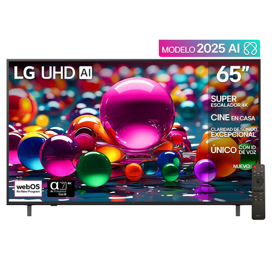 LG Pantalla 65 Pulgadas UHD AI UA8050 4K Smart TV 2025