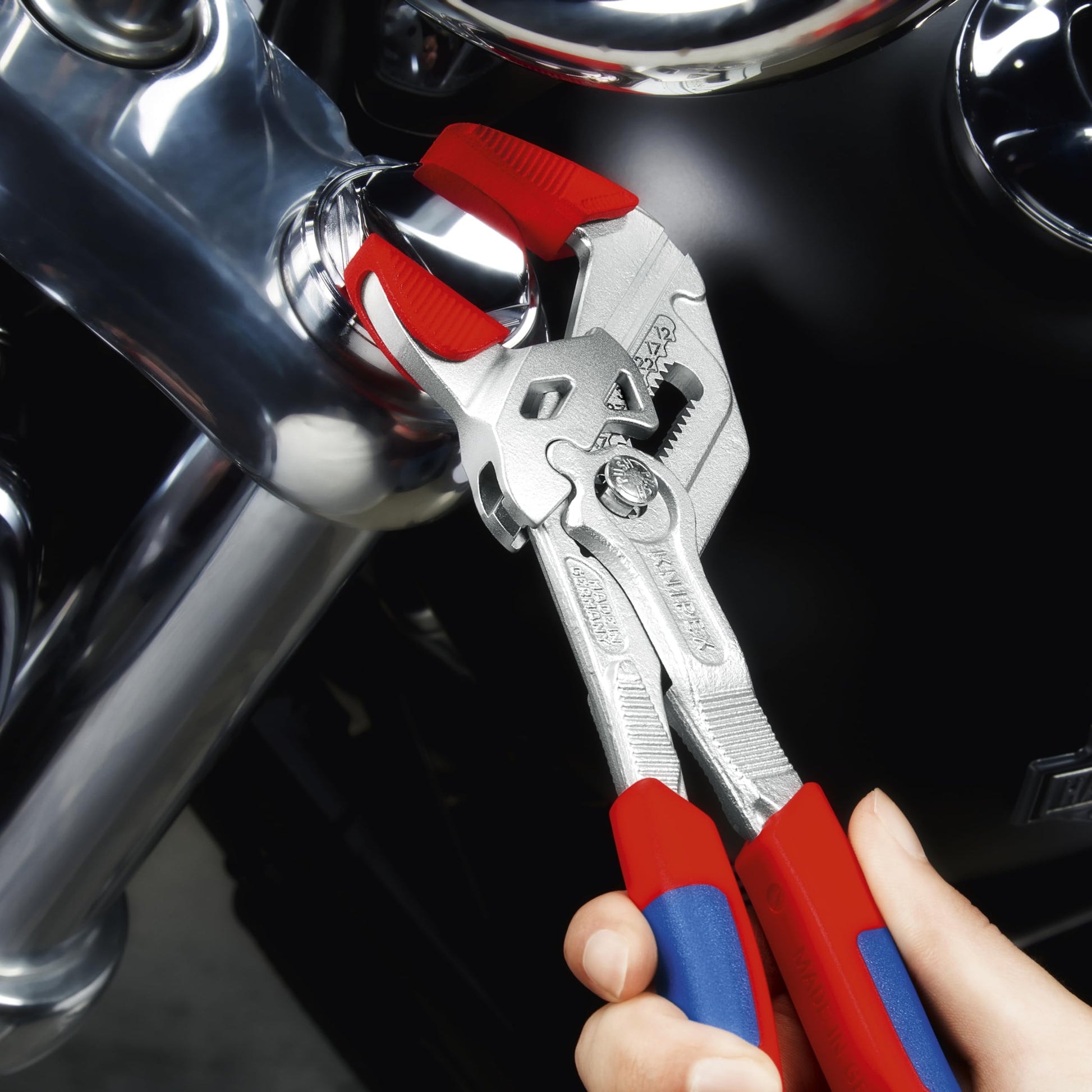 KNIPEX Llave de alicates de 10 pulgadas, agarre ergonómico