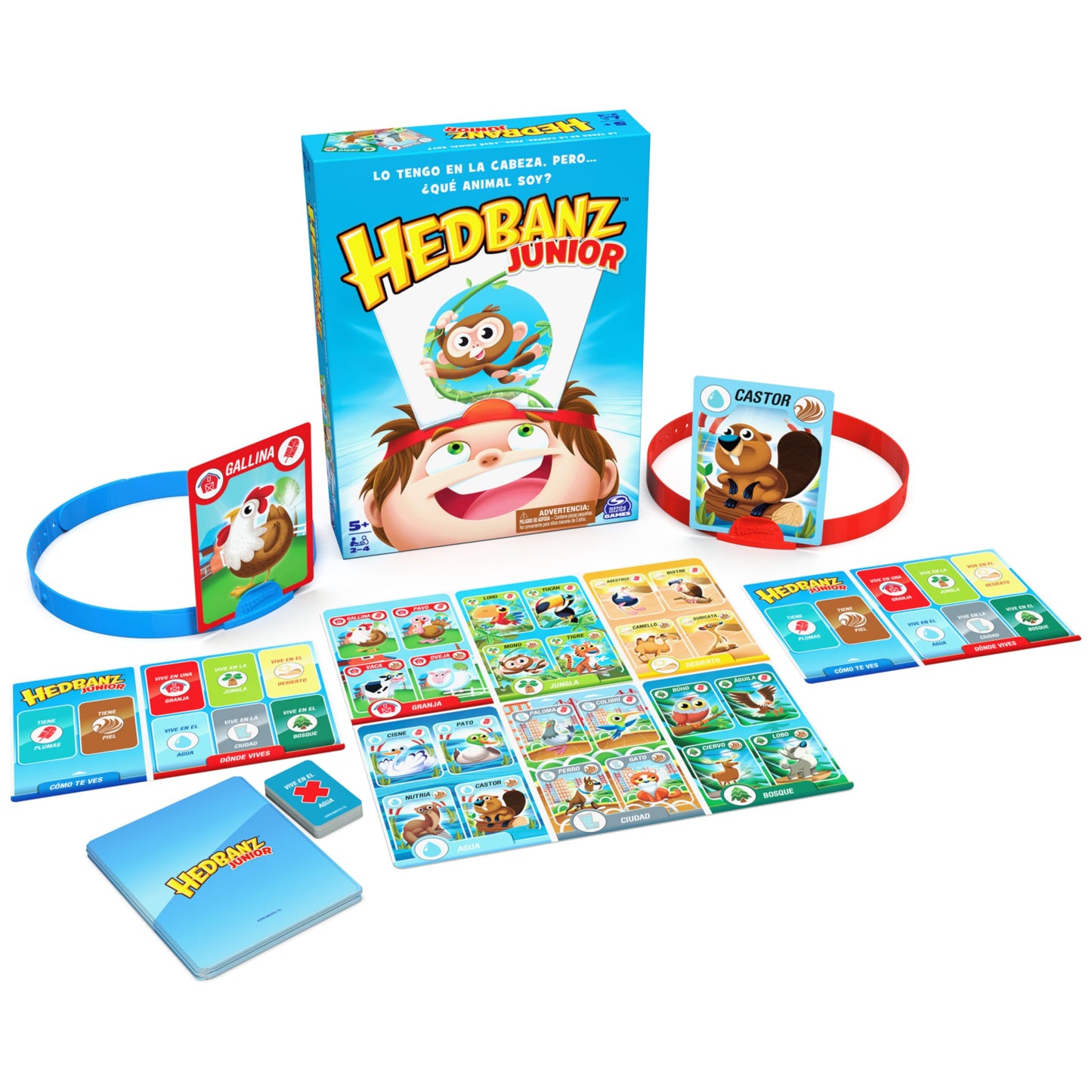 Games Spin Master, Juego de Mesa Hedbanz Junior para niños pequeños