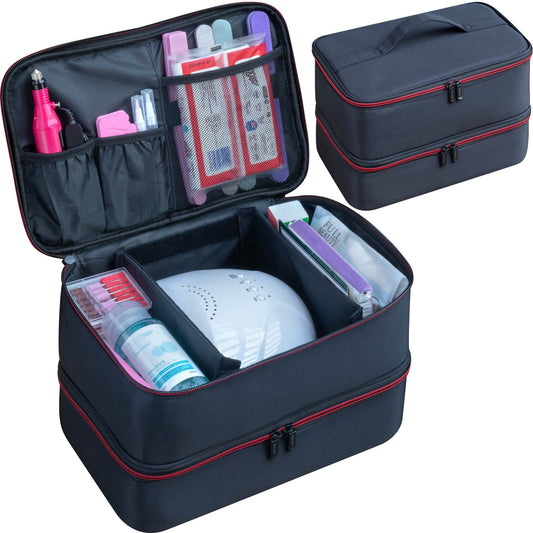 ButterFox - Soporte grande para organizador de uñas, se adapta a secador y más de 40 botellas de esmalte y suministros de kit de uñas de gel