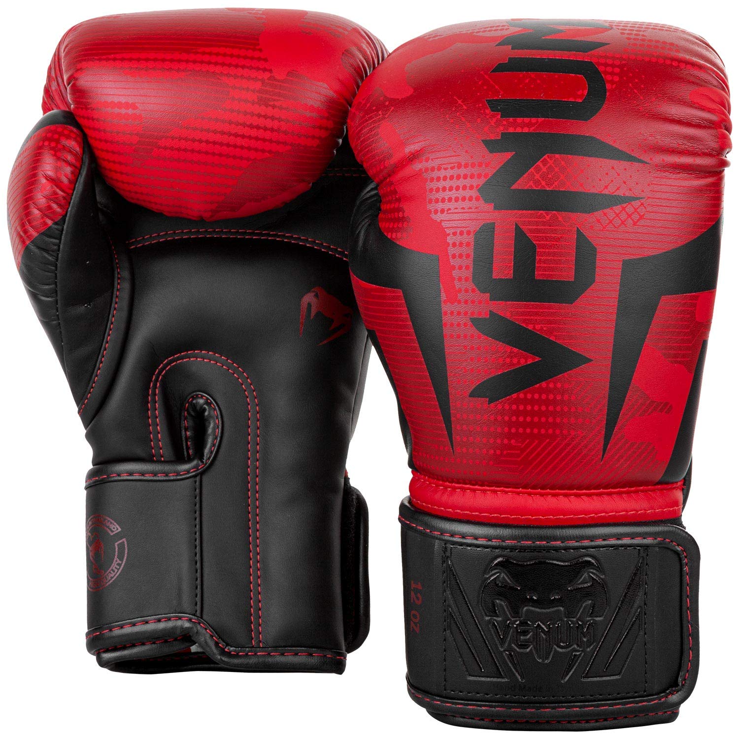 Guantes de Boxeo Venum Camuflaje Rojo Elite 12 Onzas para Adultos Unisex
