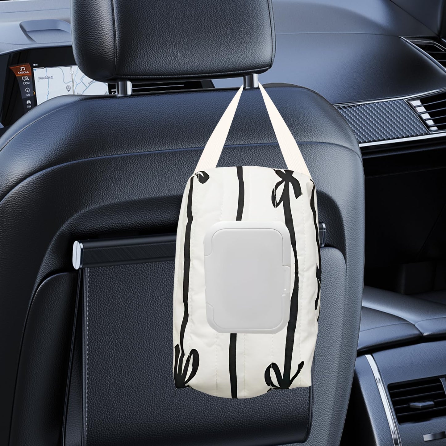 AGLOO - Dispensador de toallitas para bebé – Bolsa portátil de almacenamiento de pañuelos húmedos para viajes, soporte recargable para pañales para coche y carriola, bolsa reutilizable para colgar