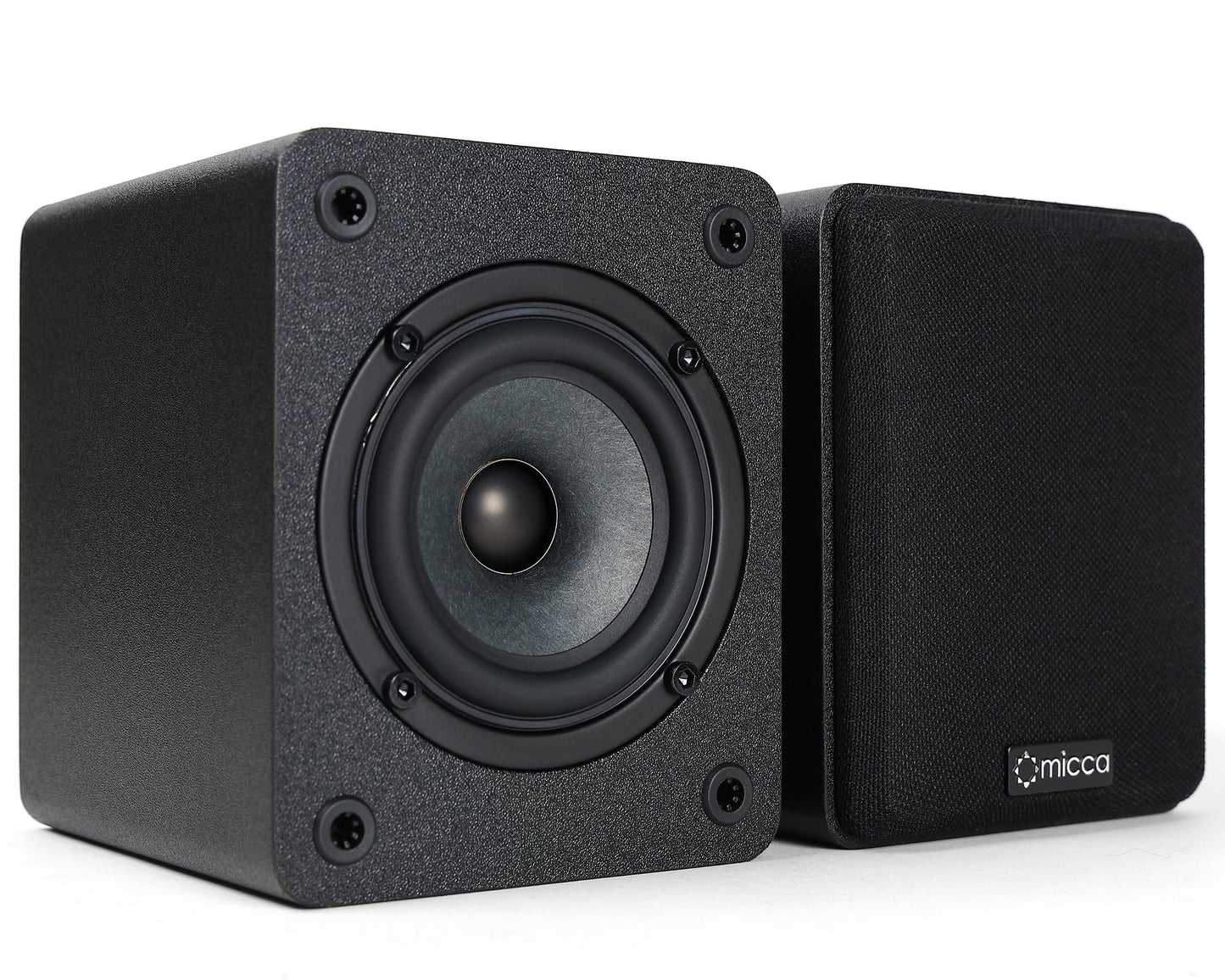 Altavoces de Estantería Micca Negro con Montaje en Pared