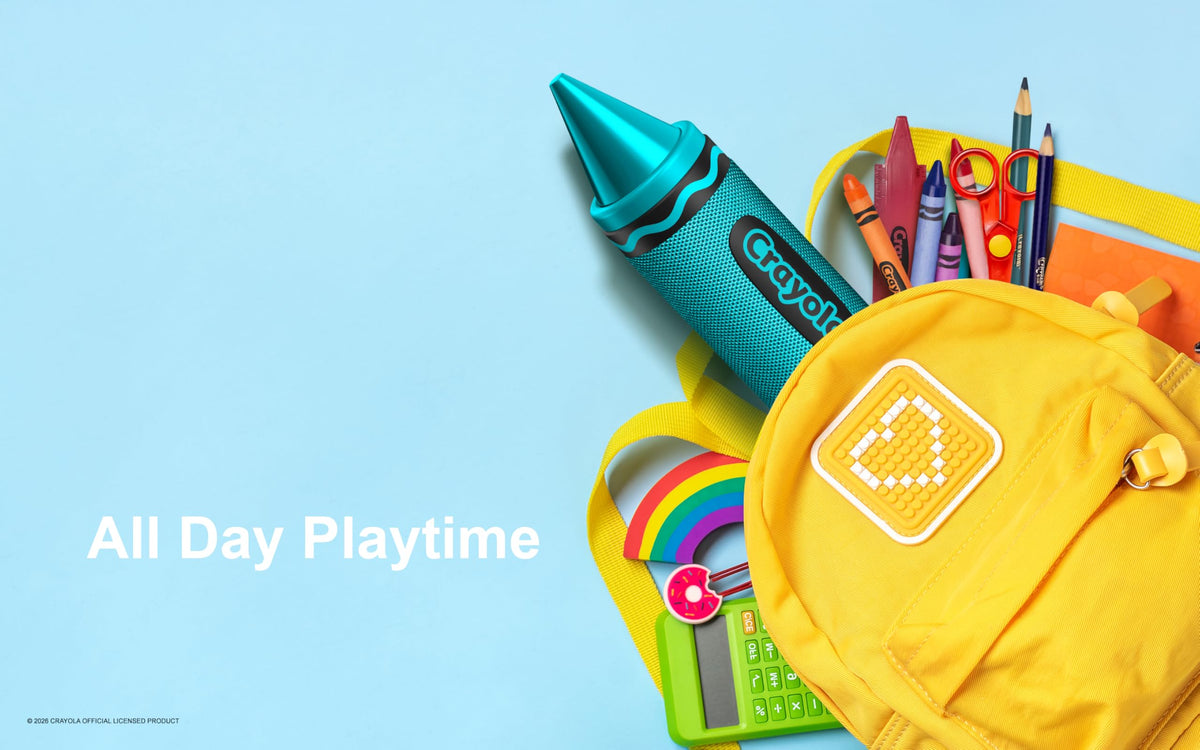 Altavoces Bluetooth Inalámbricos Crayola en Forma de Crayón para Niños con Sonido HD y Emparejamiento TWS BT 5.3