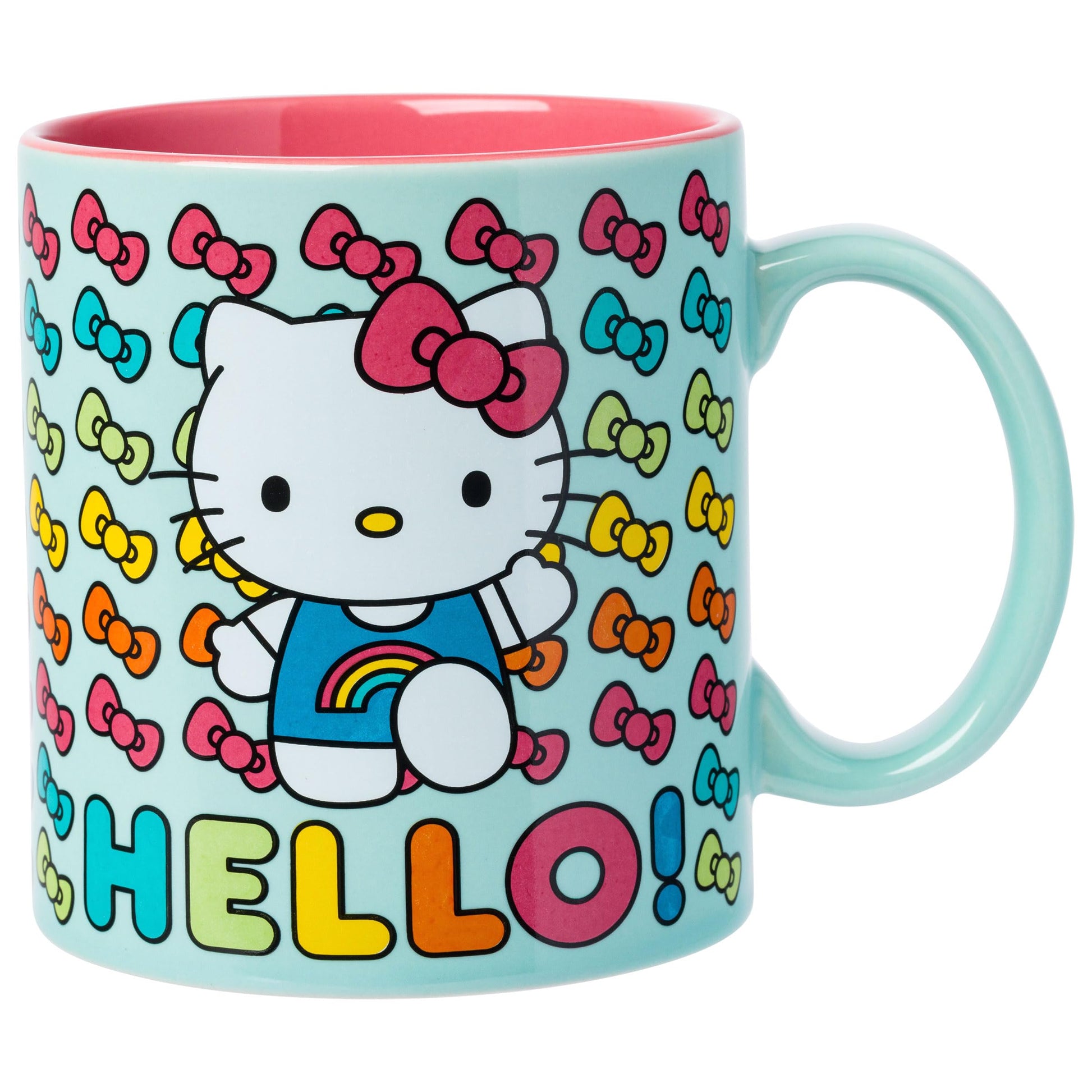 Taza de Cerámica Hello Kitty Sanrio Arcoíris Blanca 591 ml