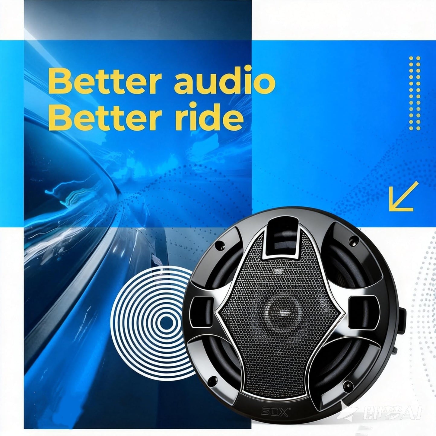 SONDPEX - Altavoces para coche de 5.25 pulgadas, par de 4 vías, altavoces de puerta de 5.25, altavoces coaxiales para coche, sistema de altavoces estéreo para coche, altavoz de audio para coche