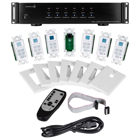 Dayton Audio DAX66 Distributed Whole House Audio System with Keypads 25 WPC