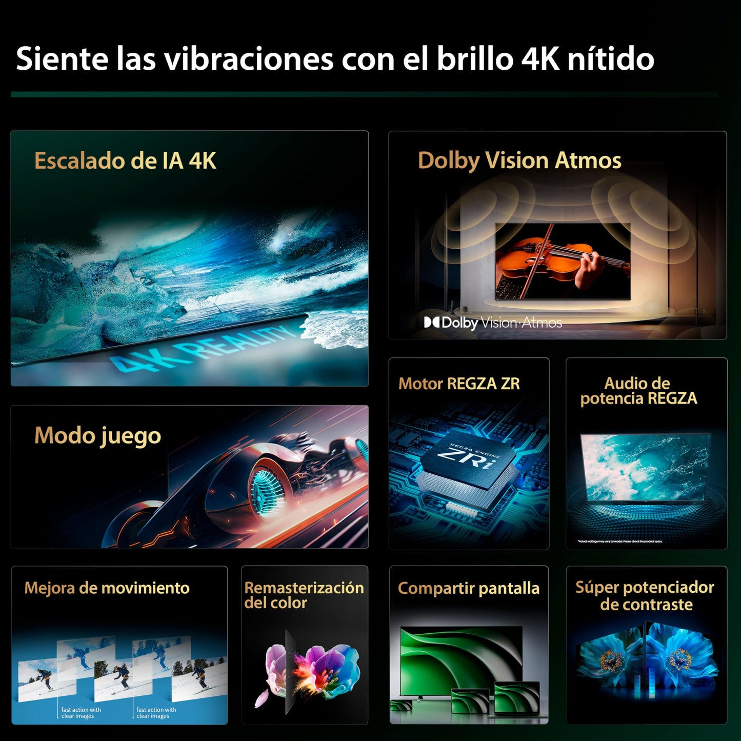 Televisor Toshiba 65 Pulgadas Smart Fire TV UHD 4K Control por Voz Alexa Escalador 4K IA Dolby Vision Atmos Modo Juego TV en Vivo sin Cable