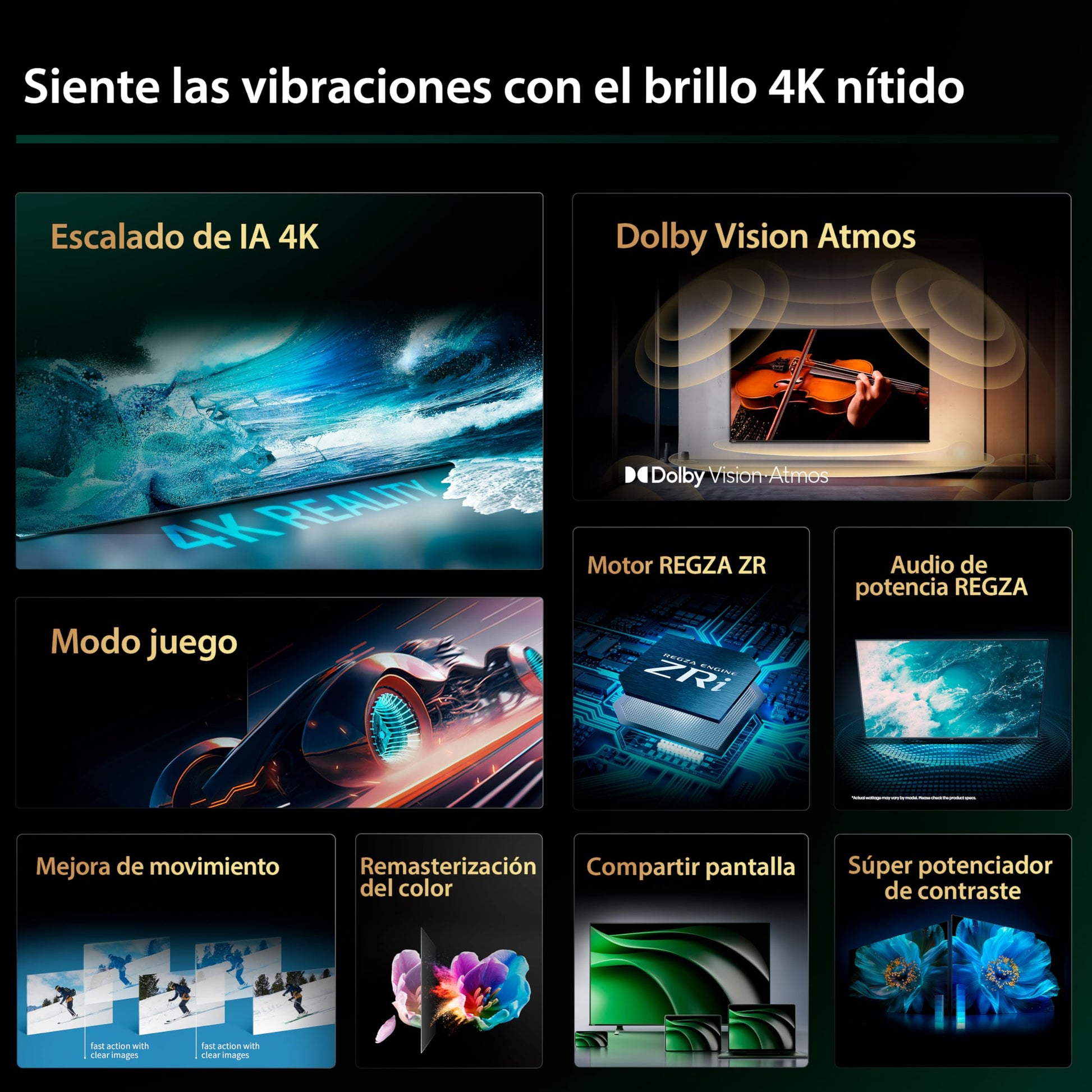 Televisor Toshiba 65 Pulgadas Smart Fire TV UHD 4K Control por Voz Alexa Escalador 4K IA Dolby Vision Atmos Modo Juego TV en Vivo sin Cable