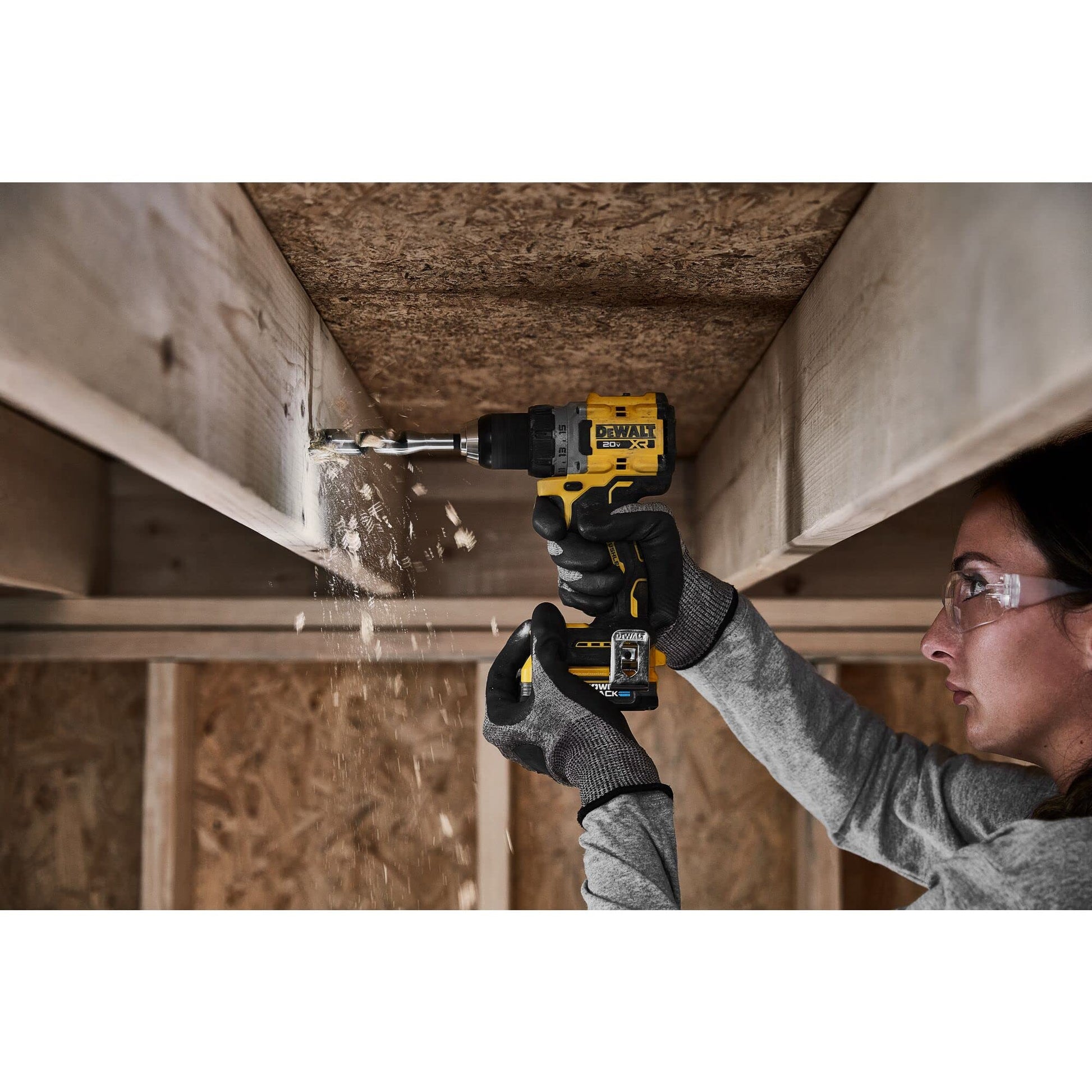 DEWALT Kit Taladro Rotomartillo Atornillador Inalámbrico 1/2" (13mm), Incluye 2 Baterías, Cargador y Bolsa de Herramientas, 20V Máx, DCD805D2