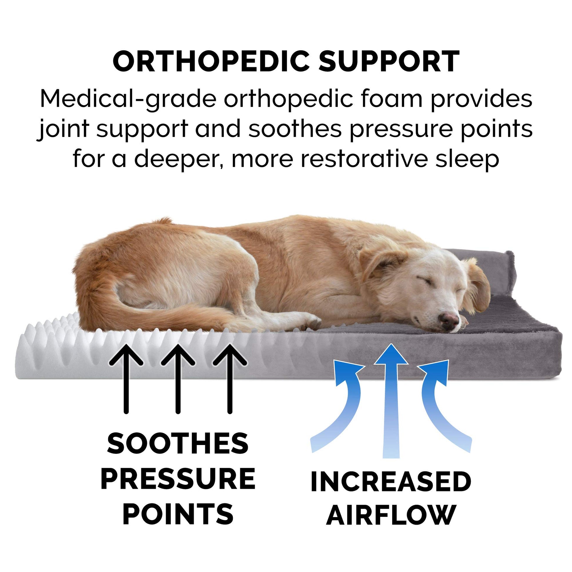 Furhaven - Cama ortopédica para Mascotas, para Perros y Gatos | Sofá de Piel sintética y Terciopelo | Cama para Perro con Funda extraíble Lavable, Color Gris Ahumado, pequeño